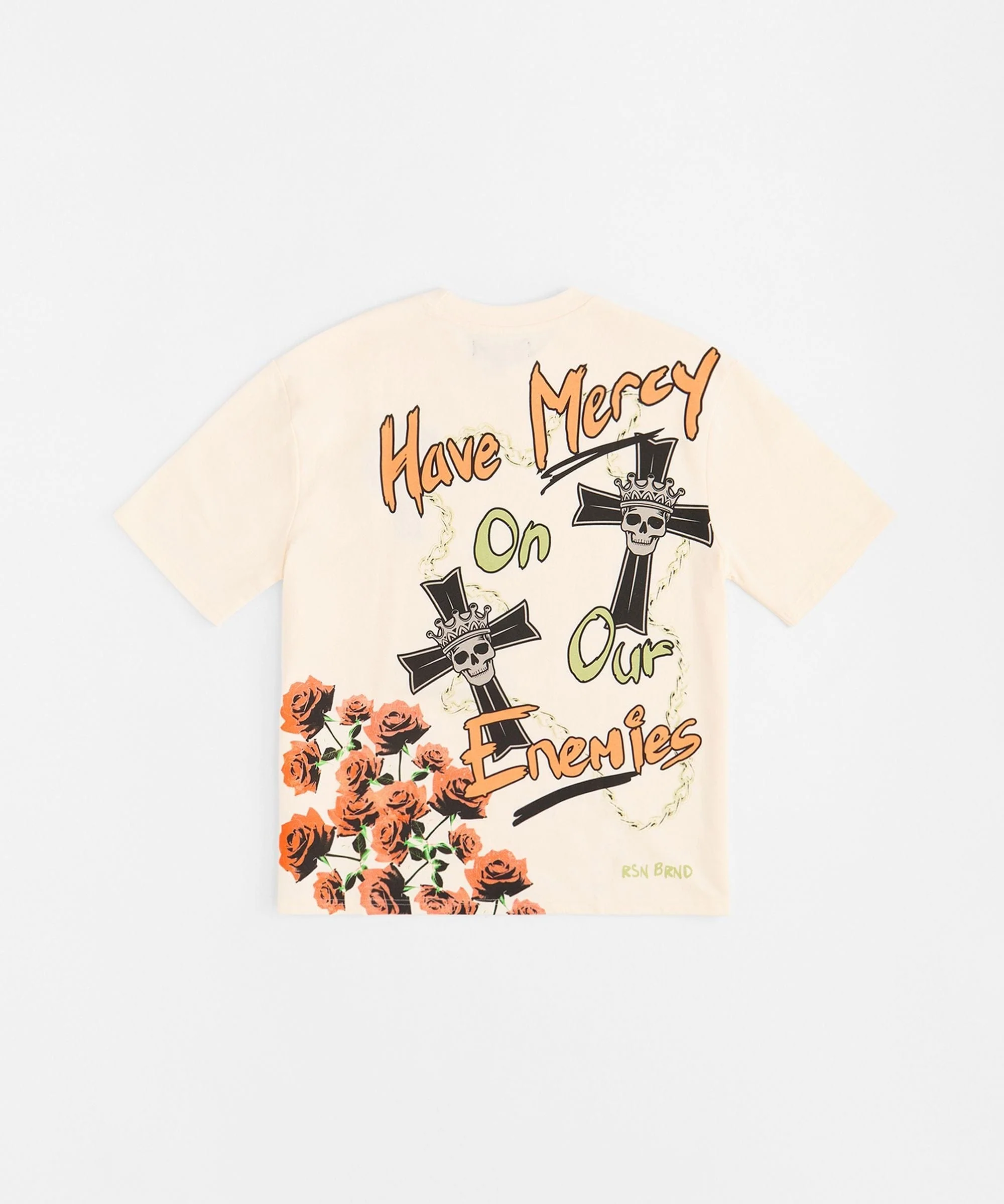 Mercy Back Print Short Sleeve Tee - Cream