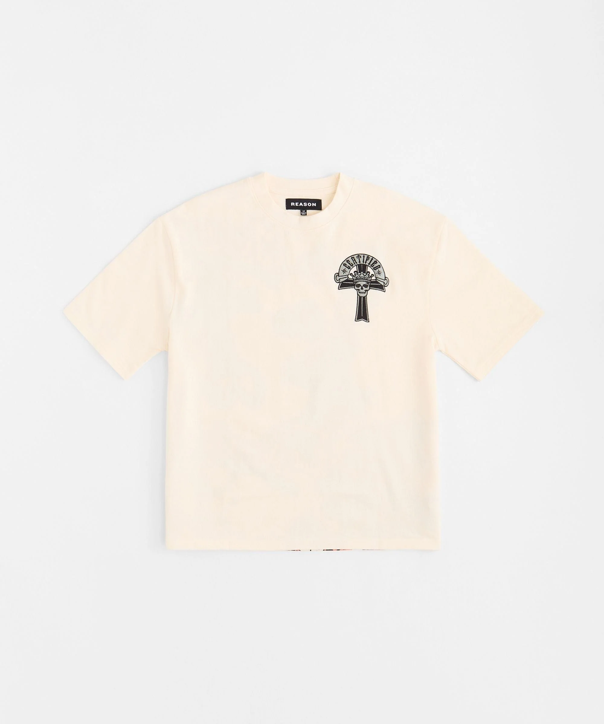 Mercy Back Print Short Sleeve Tee - Cream - Image 2