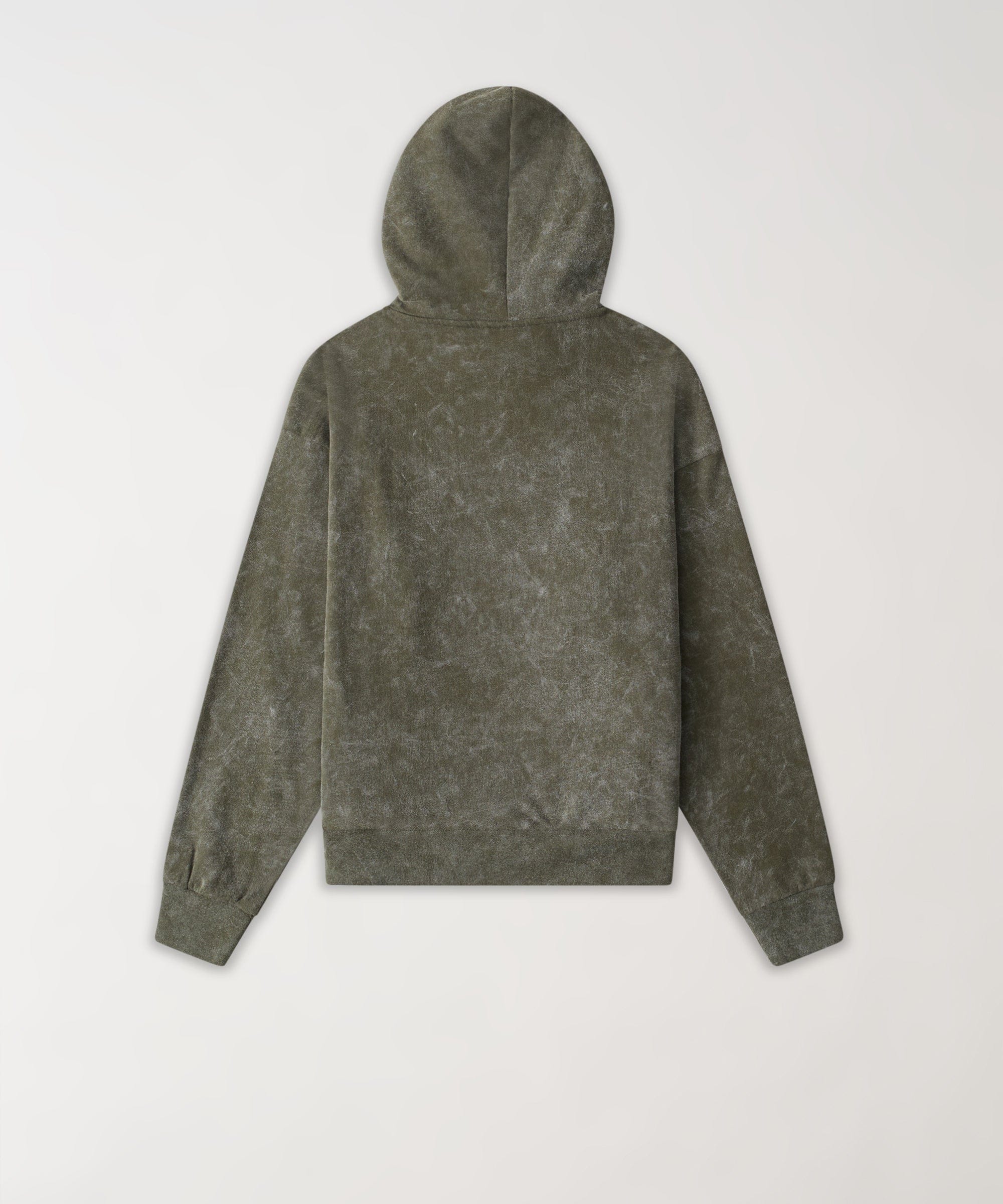 Mishka Washed Graphic Print Hoodie - Olive Green - Image 3