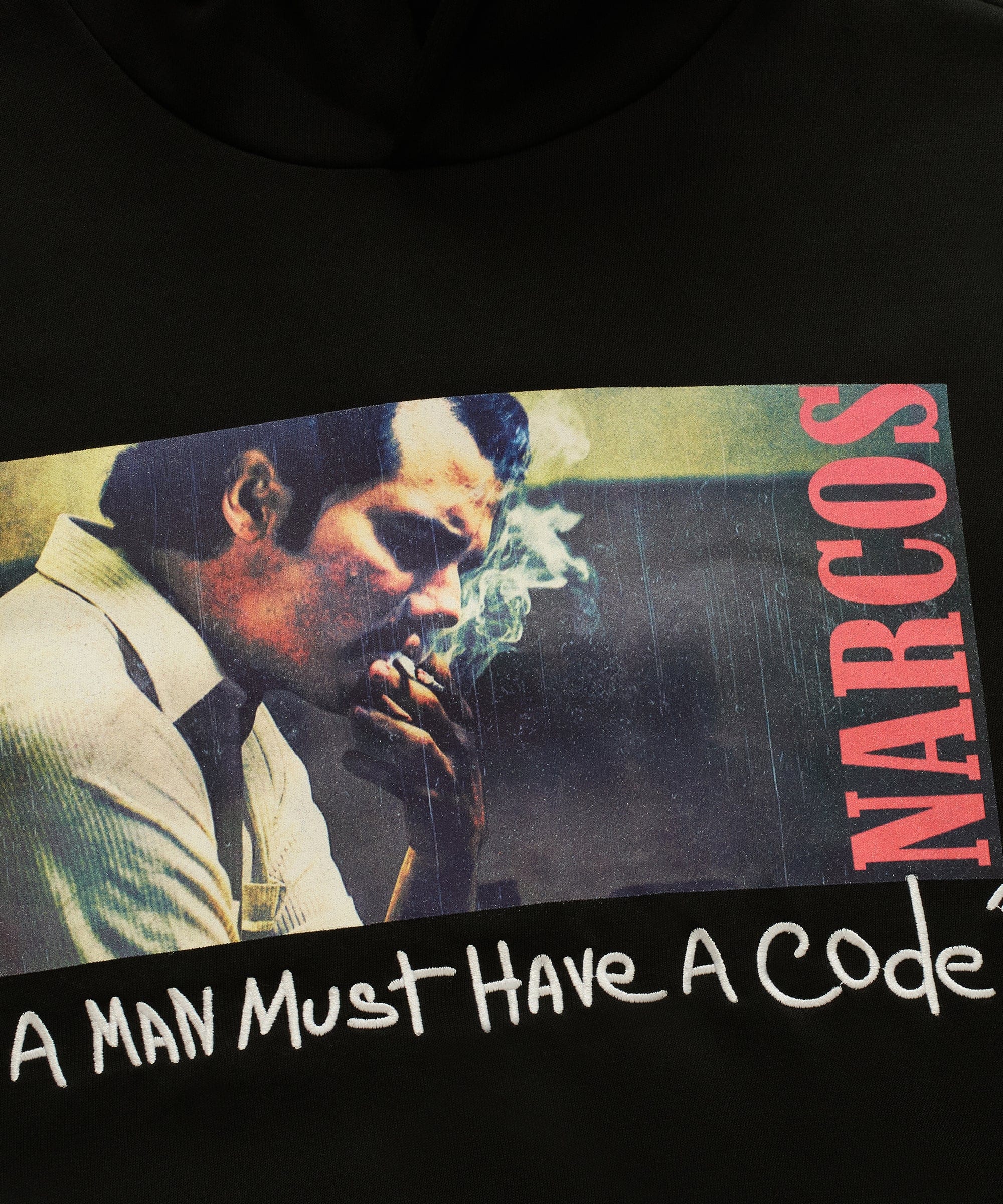 Narcos Code Fleece Hoodie - Black - Image 3