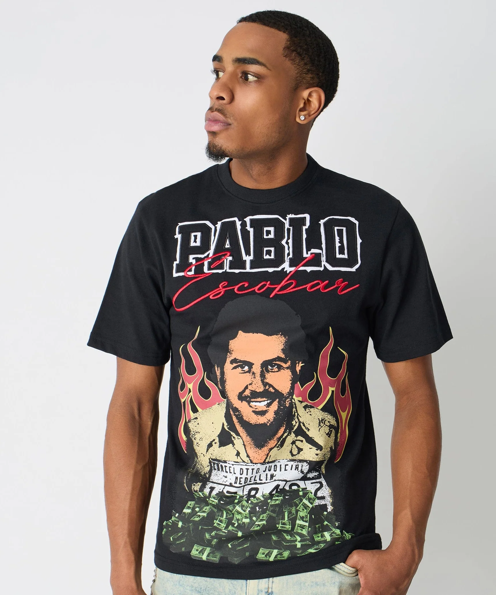 Pablo Mugshot Short Sleeve Tee - Black - Image 3
