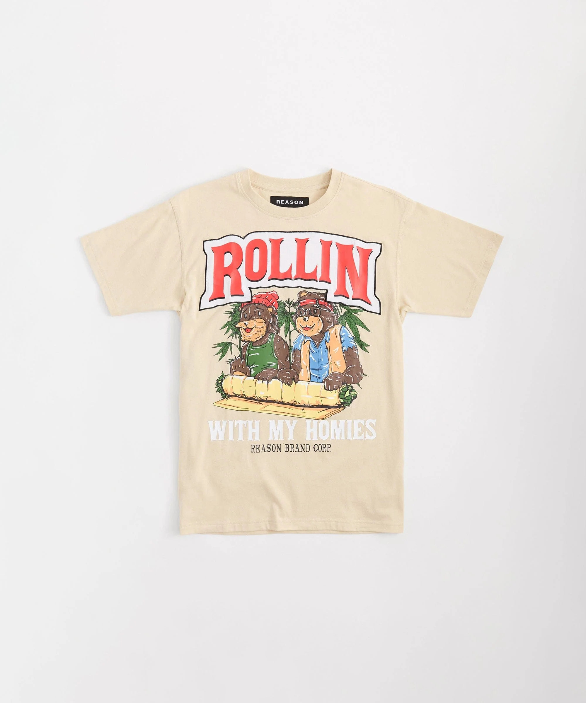 Plus Size Cheech & Chong Keep Rollin On Short Sleeve Tee - Khaki