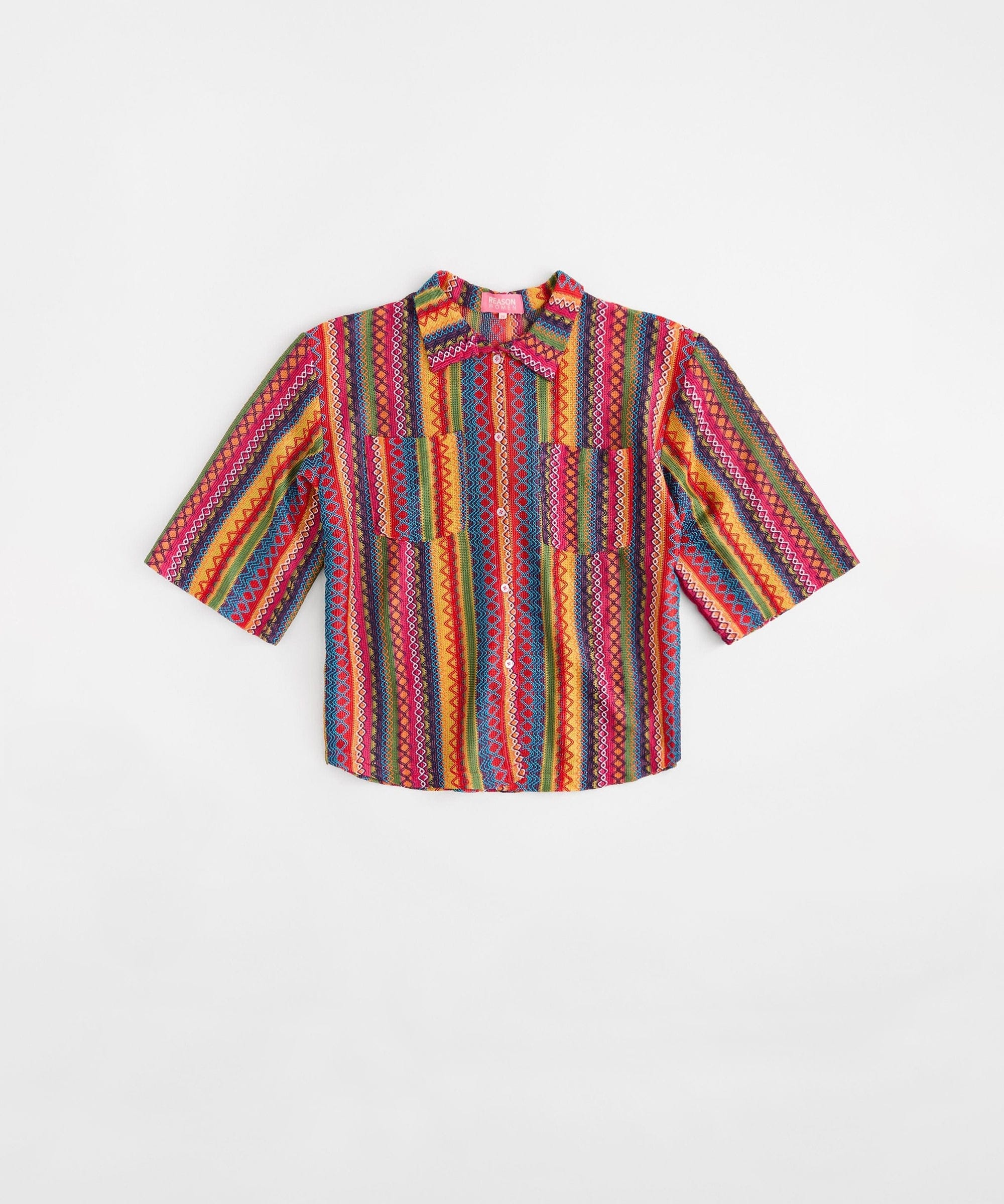 Plus Size Women Textured Shirt