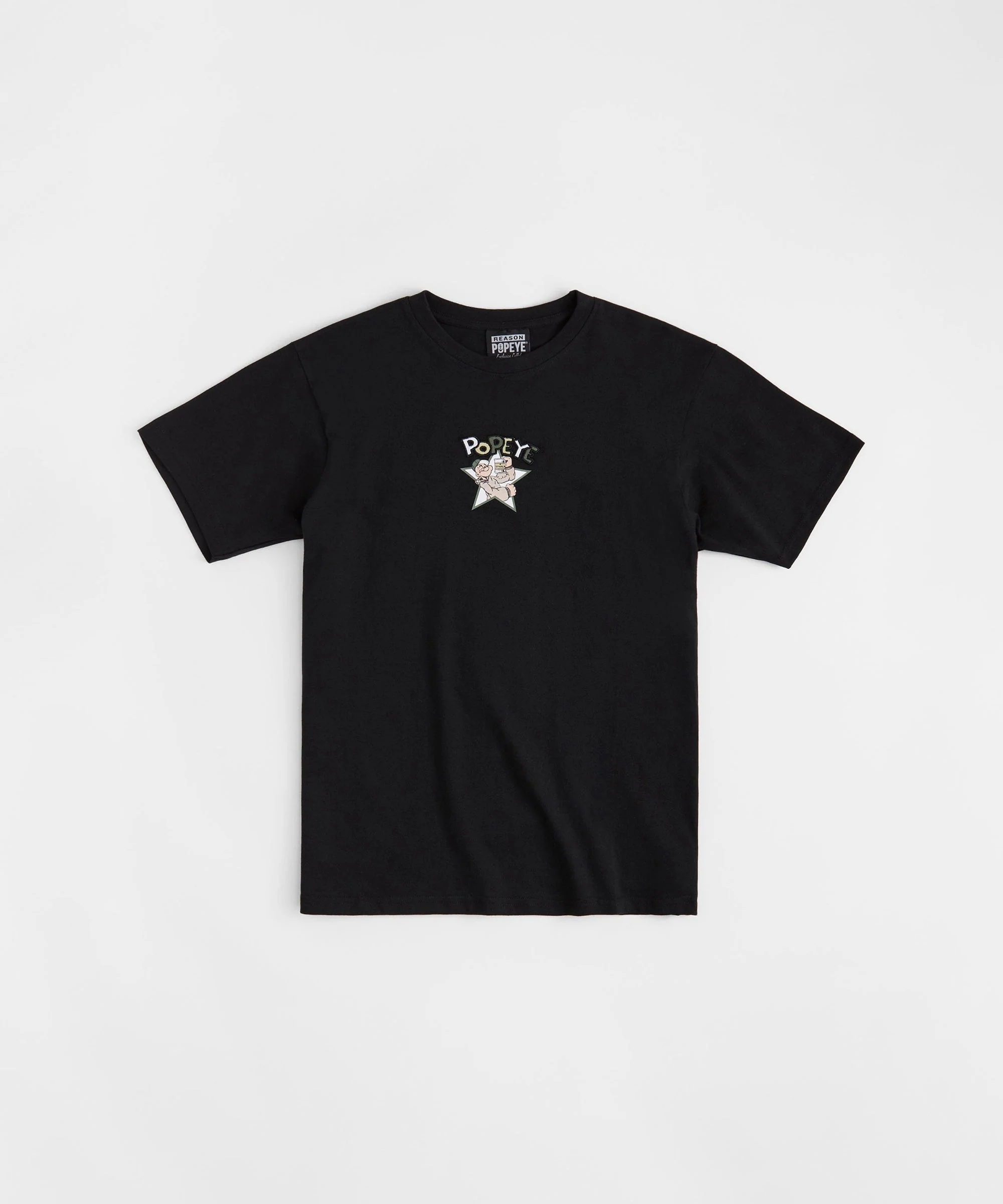 Popeye Mugshot Embroidered Short Sleeve Tee - Black - Image 2