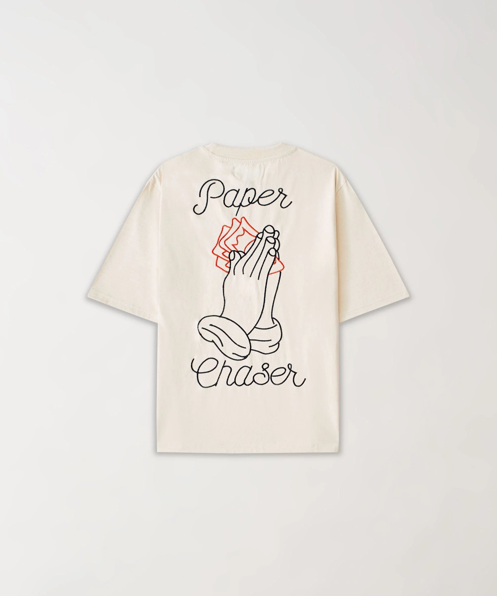 Paper Chaser Embroidered Short Sleeve Tee - Khaki