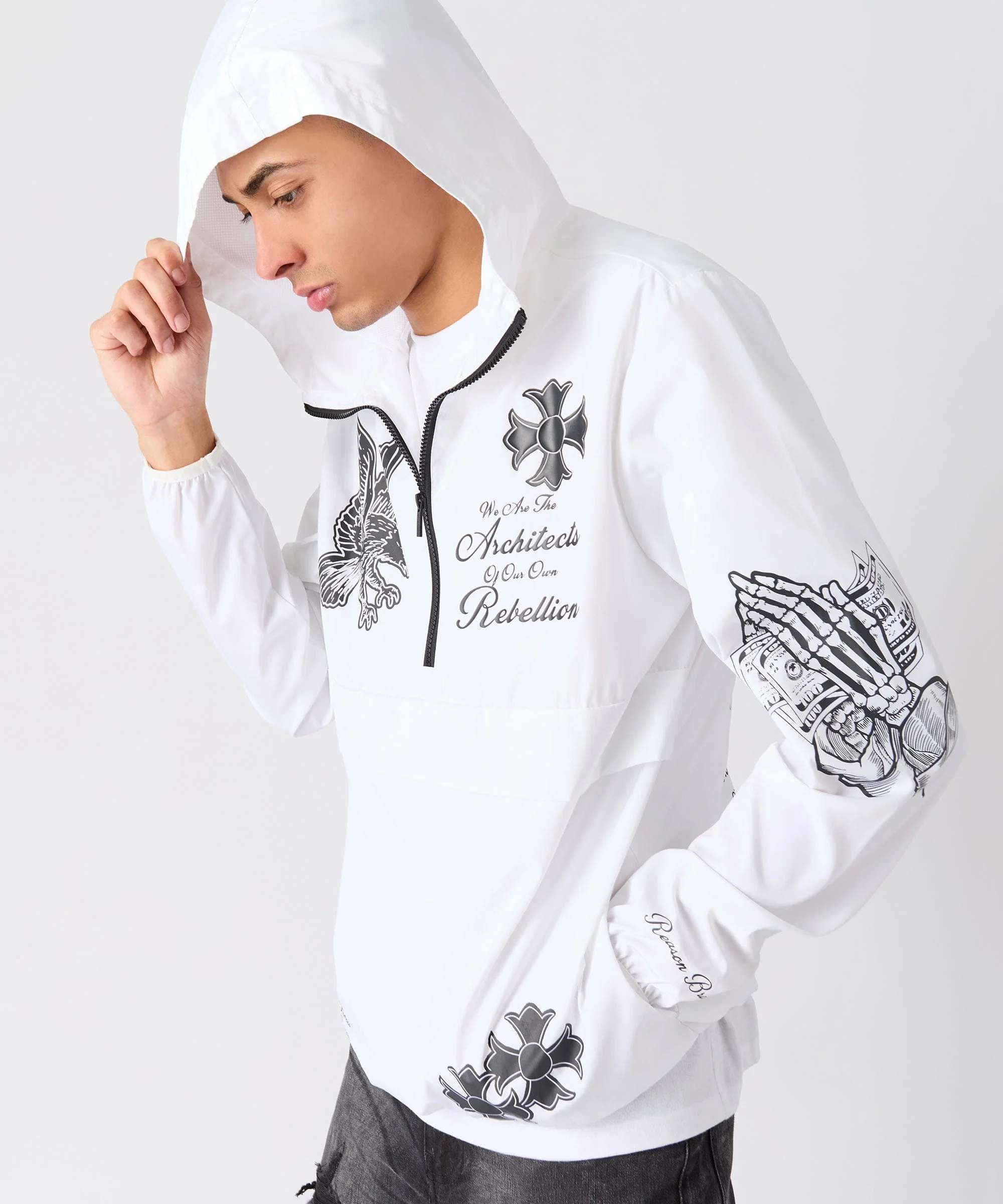 Rebel Architects Anorak Jacket - White - Image 3