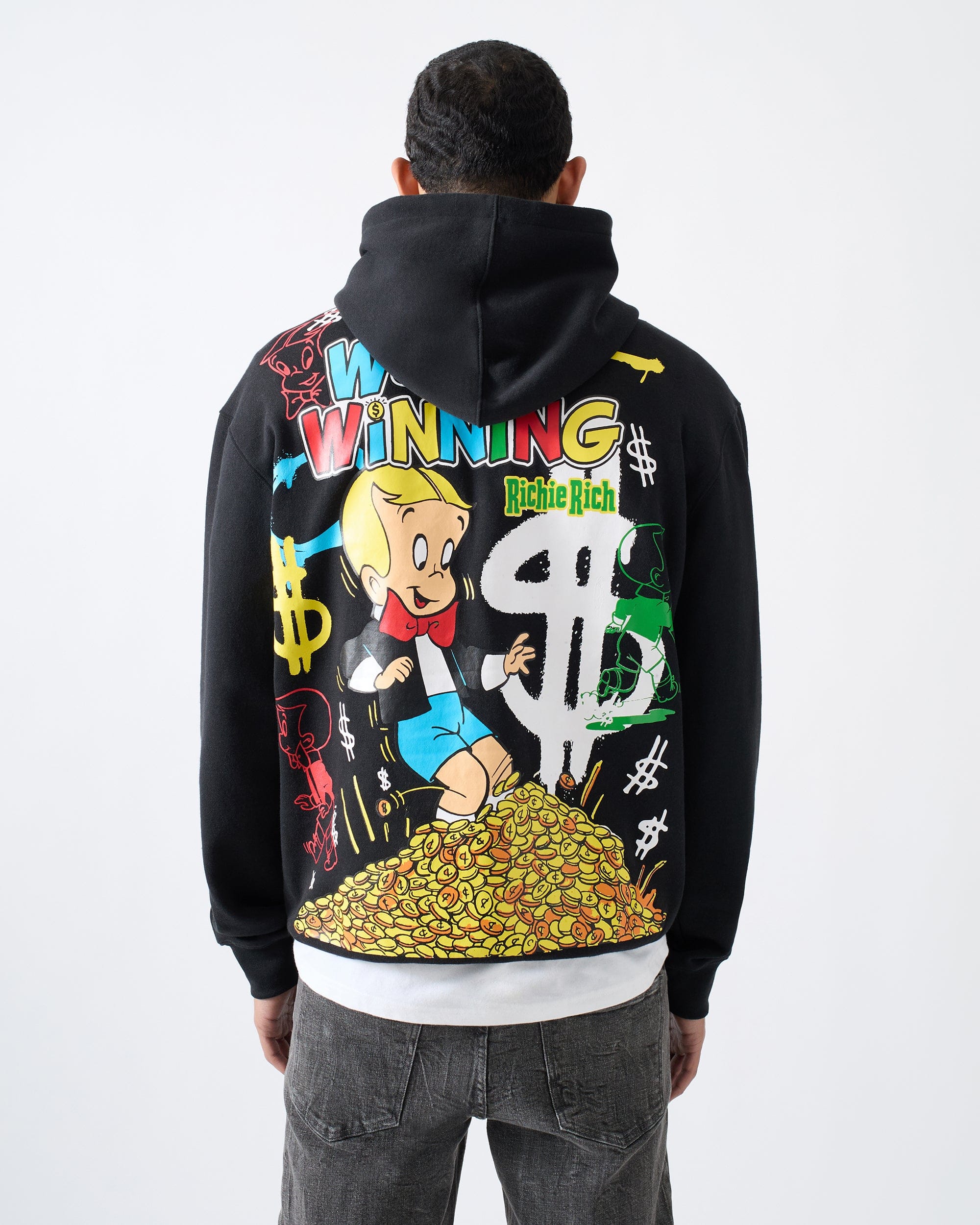 Richie Rich Embroidered Hoodie - Black - Image 2