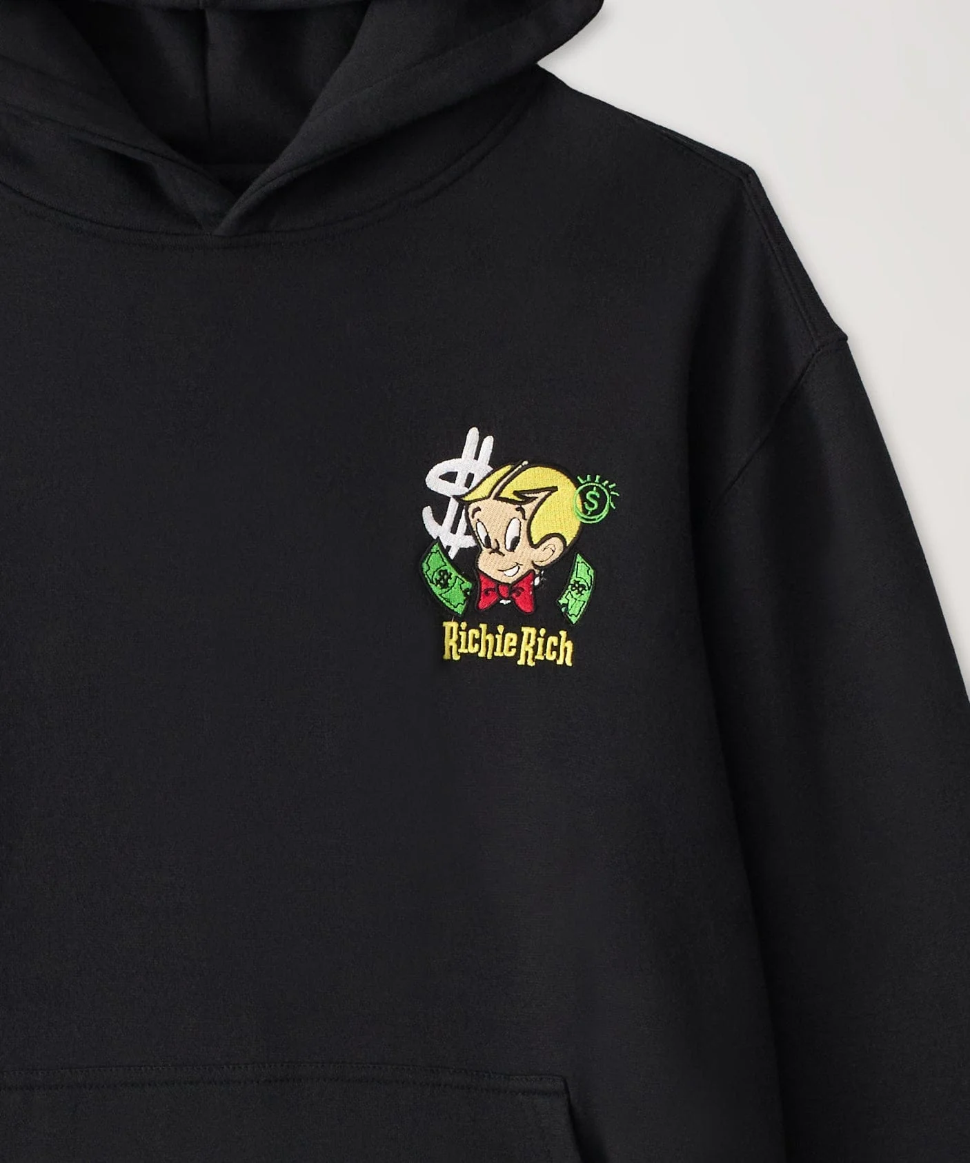Richie Rich Embroidered Hoodie - Black - Image 5