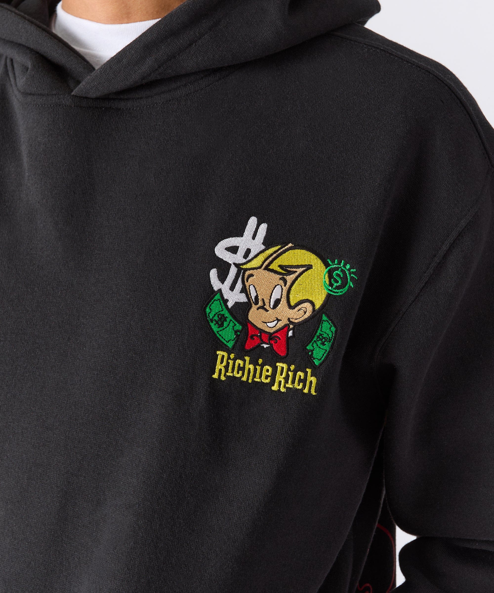 Richie Rich Embroidered Hoodie - Black - Image 6