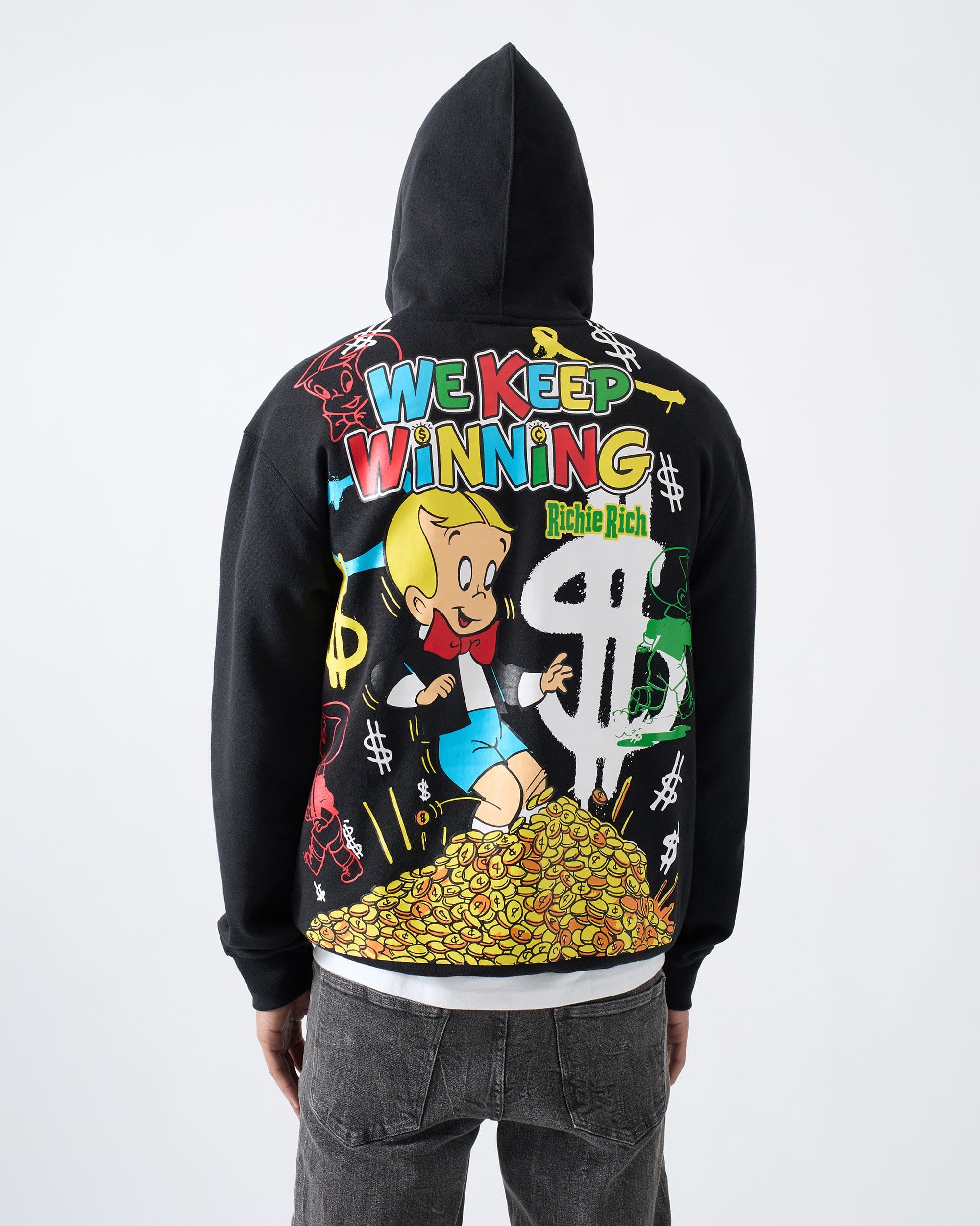 Richie Rich Embroidered Hoodie - Black - Image 9