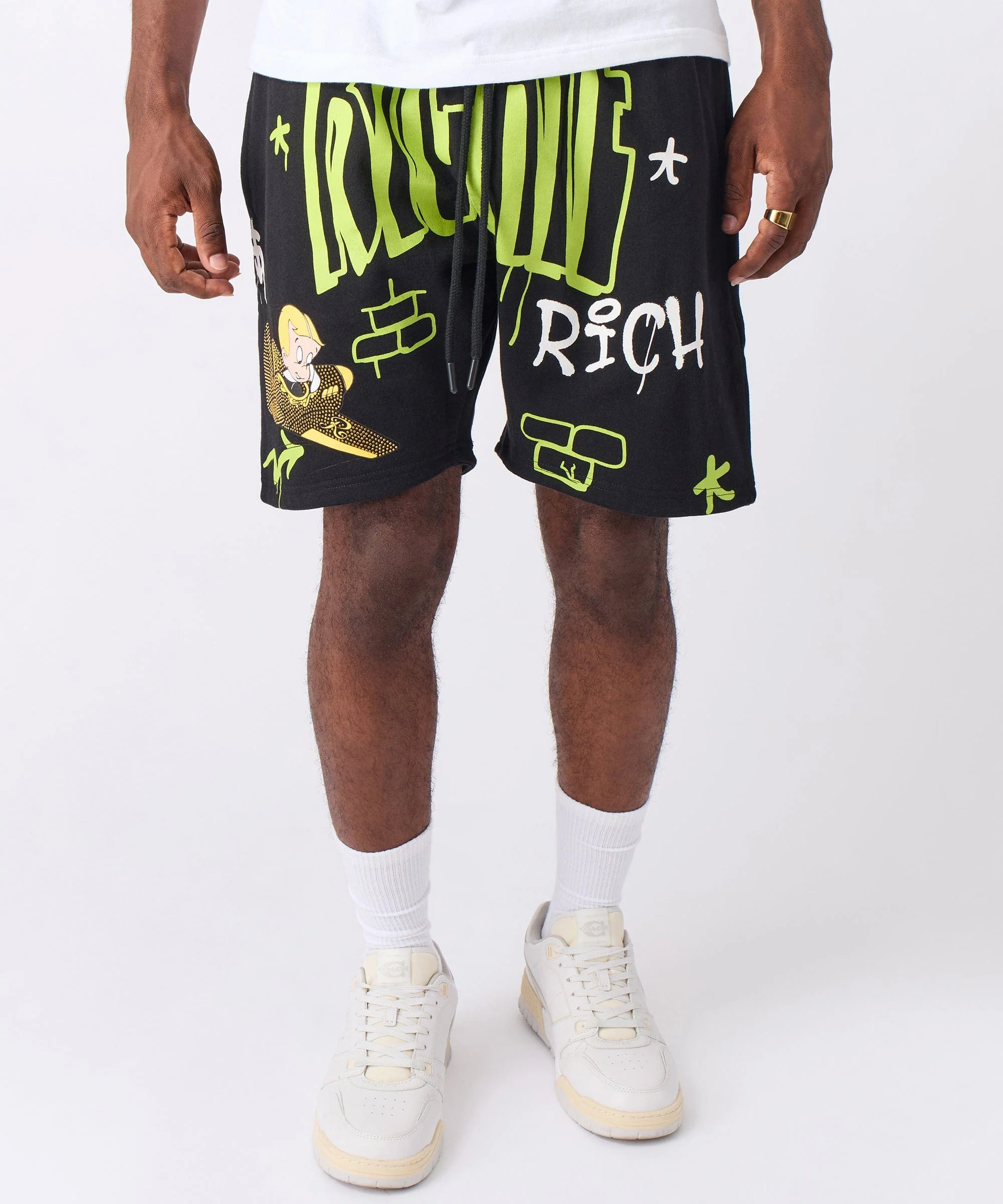 Richie Rich Rhinestone Short - Black - Image 8