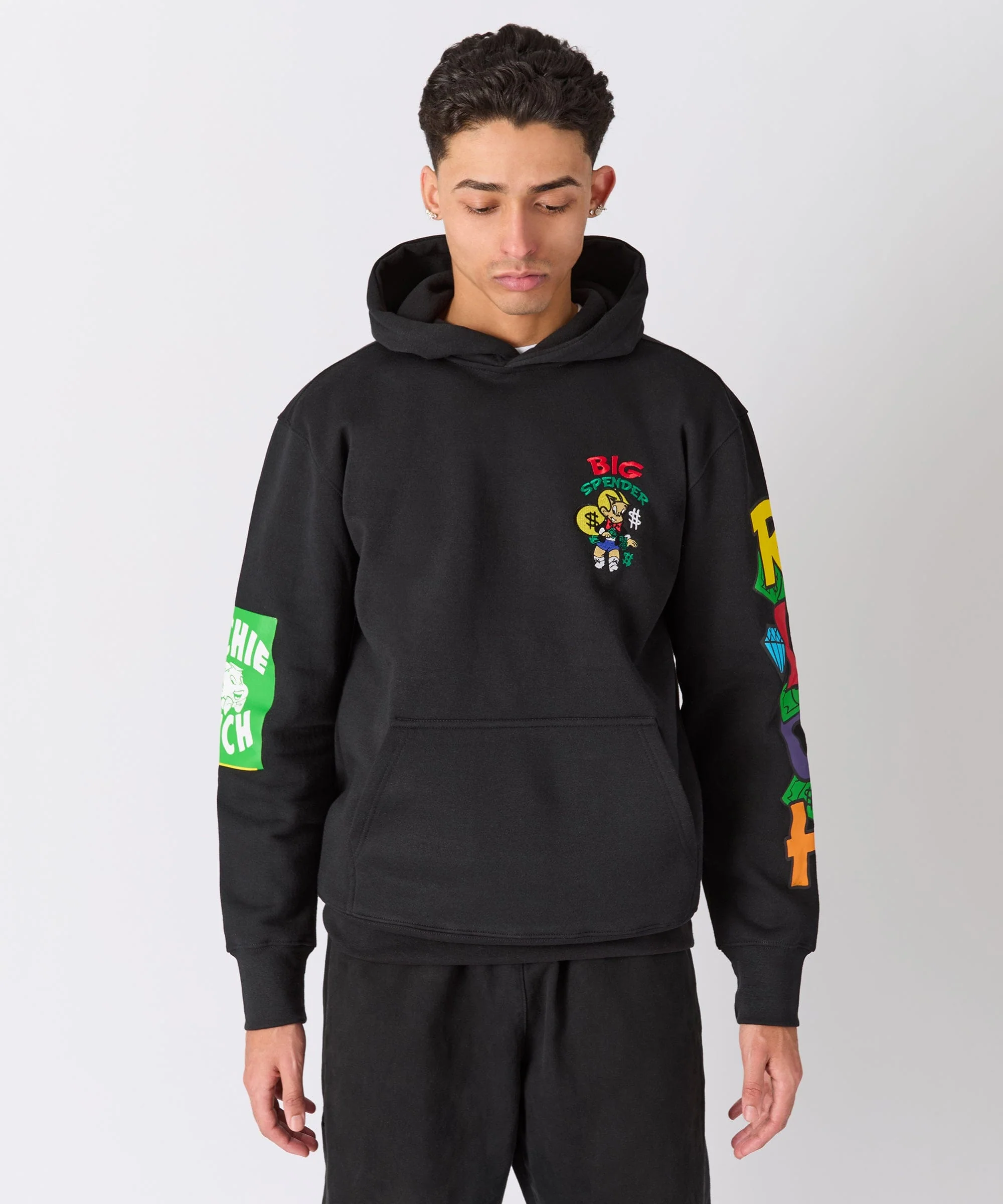 Richie Rich Time Is Money Hoodie - Black - Image 7