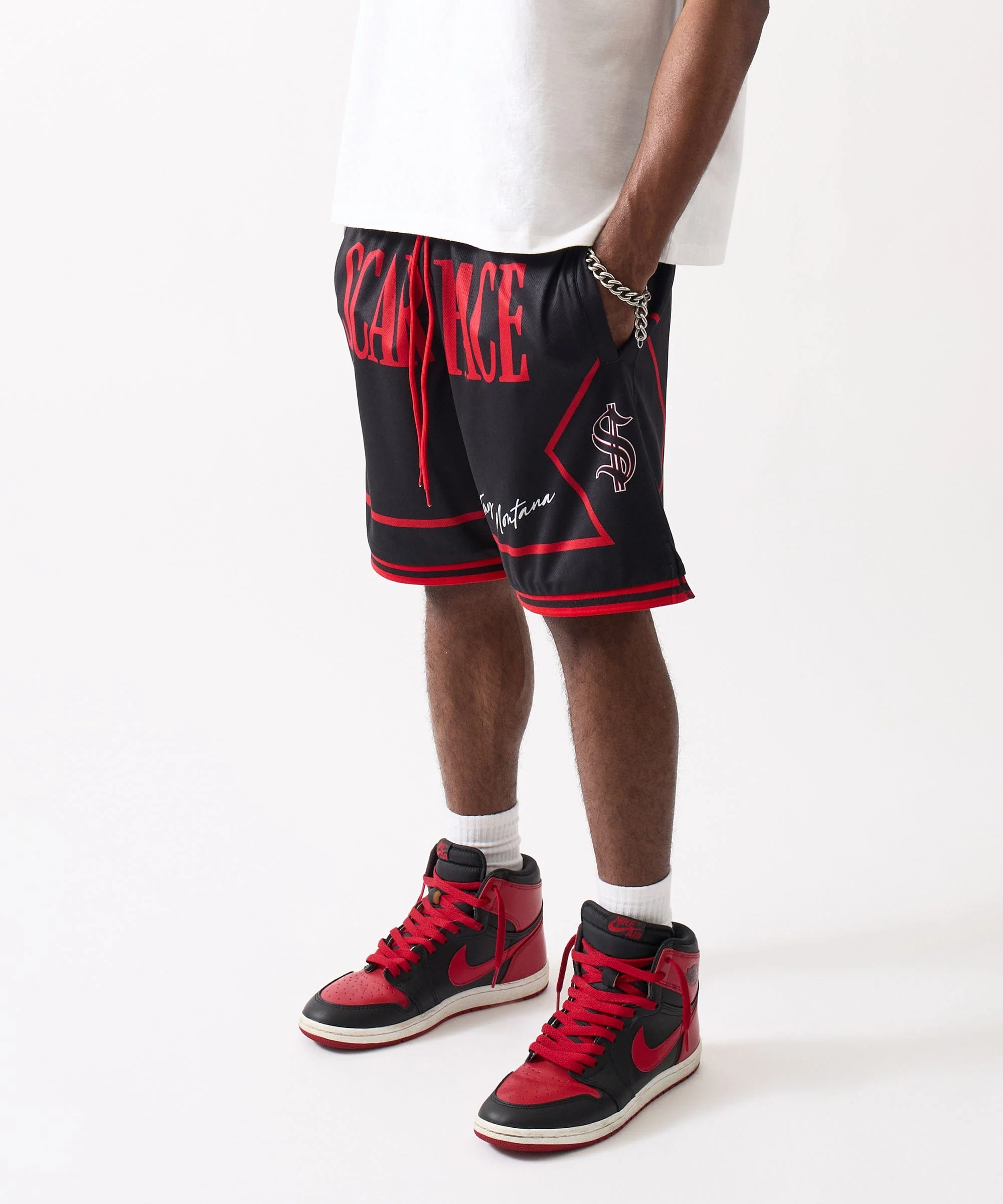 Scarface Basketball Shorts - Black - Image 5