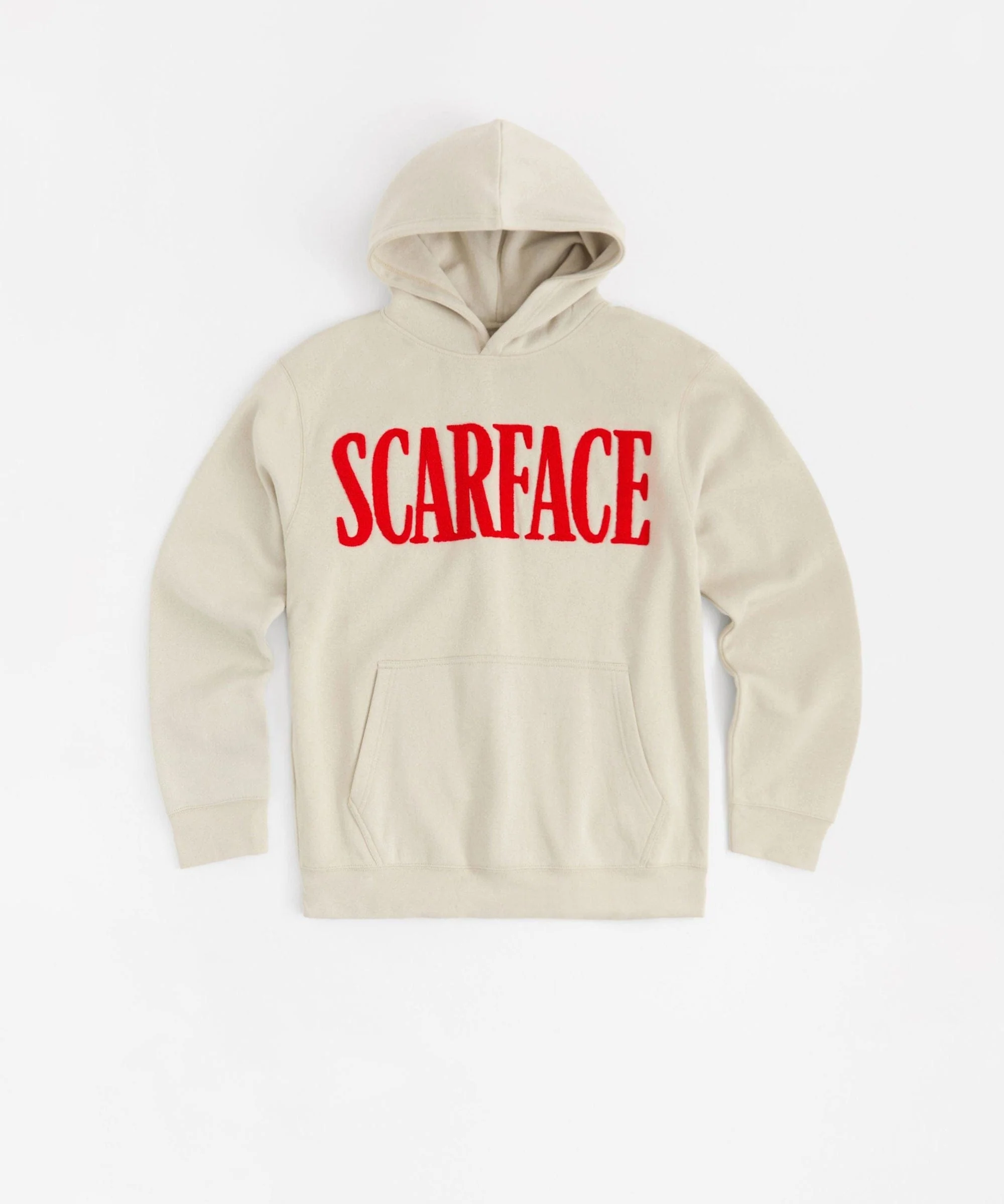 Scarface Chenille Patched Hoodie - Bone