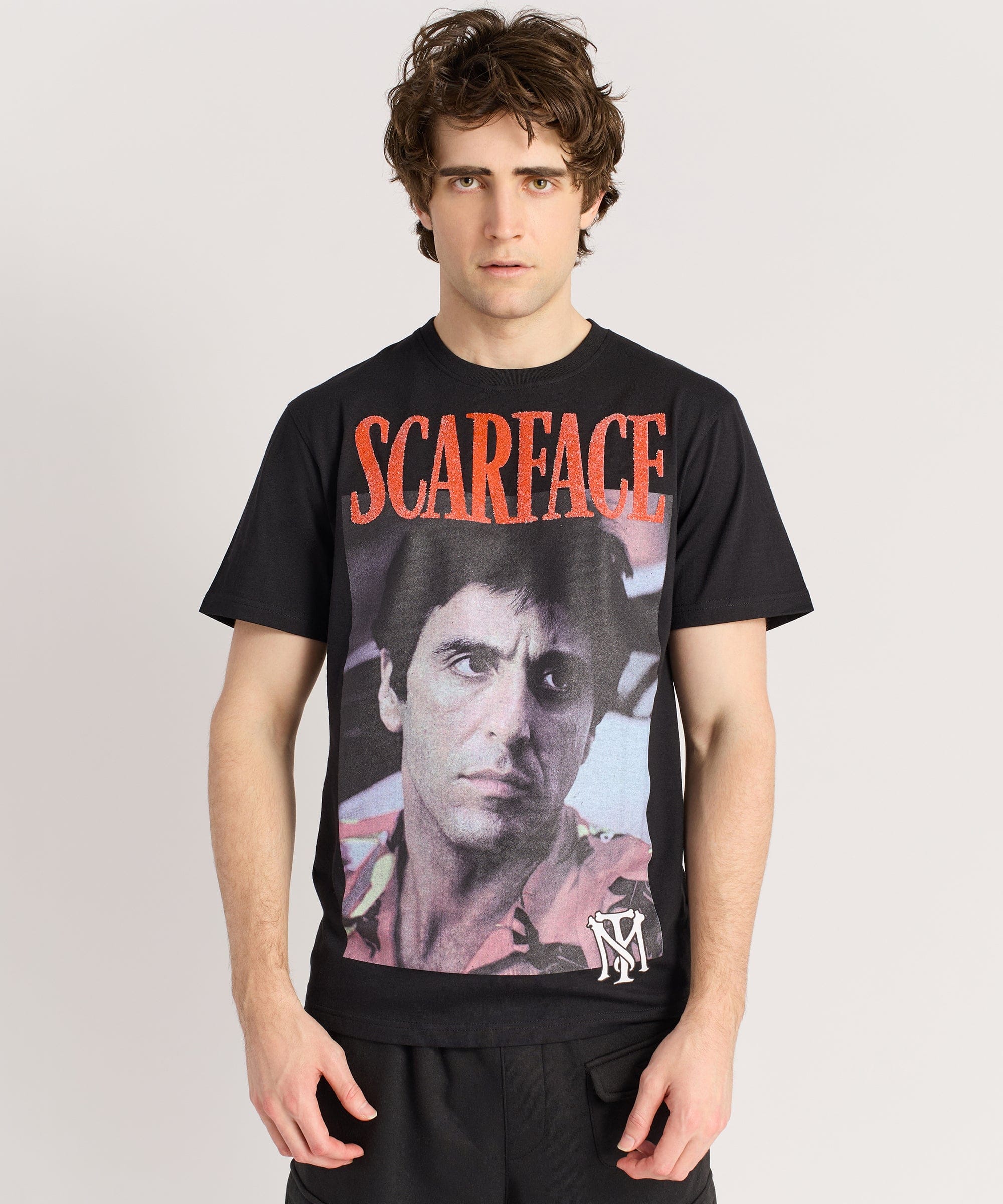 Scarface Glitter Sugar Print Short Sleeve Tee - Black - Image 2