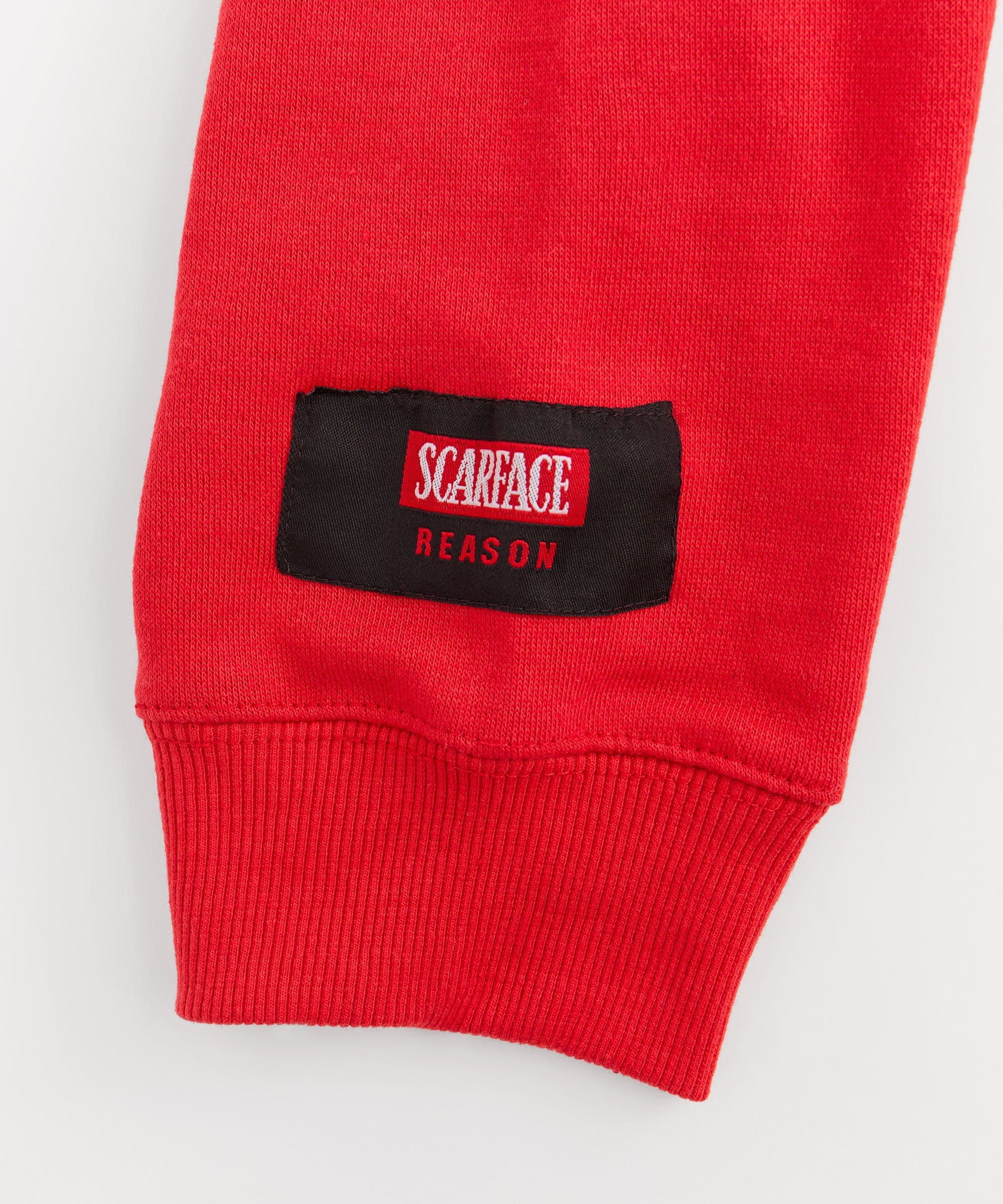 Scarface Old English Chenille Hoodie - Red - Image 3