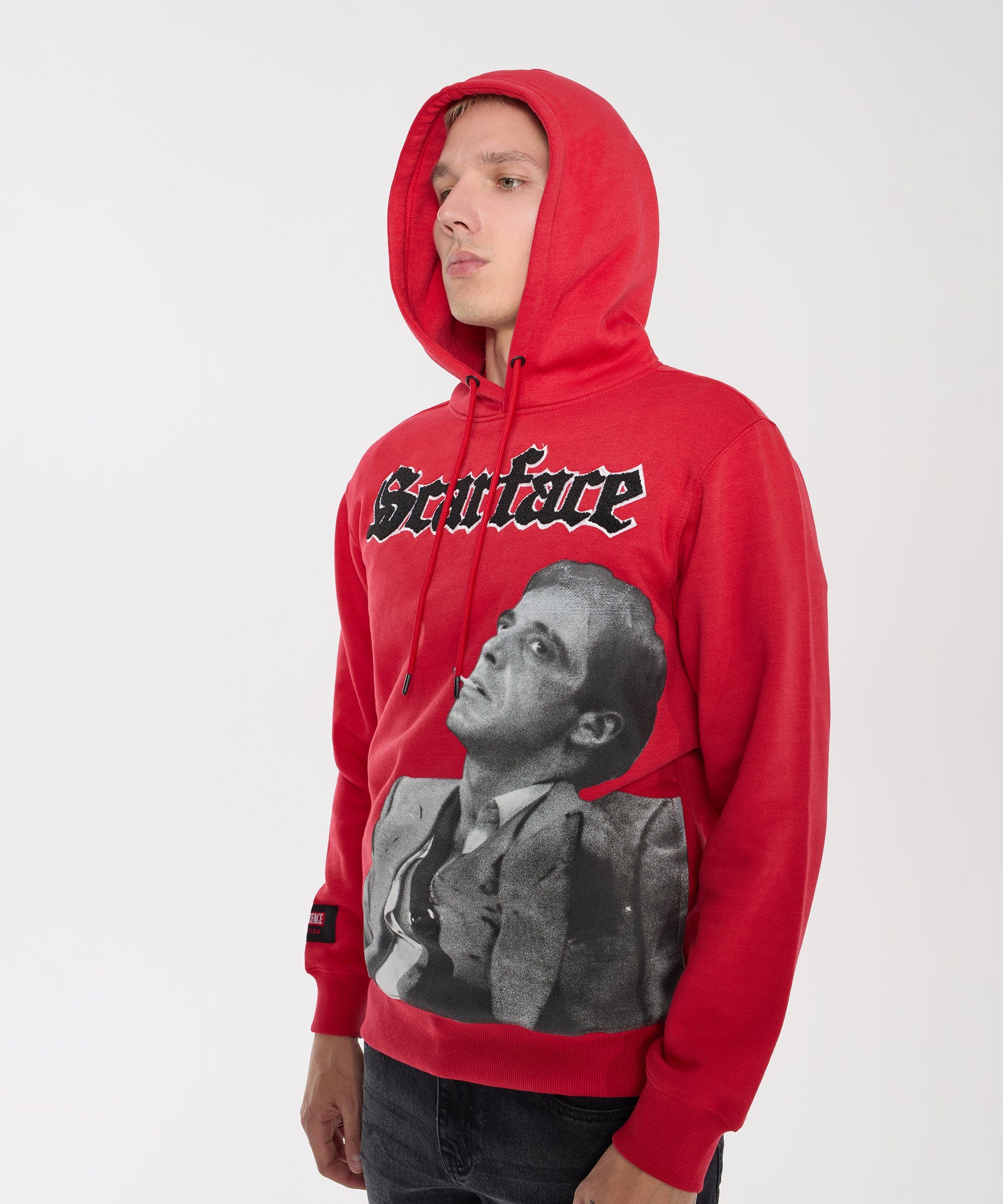 Scarface Old English Chenille Hoodie - Red - Image 6