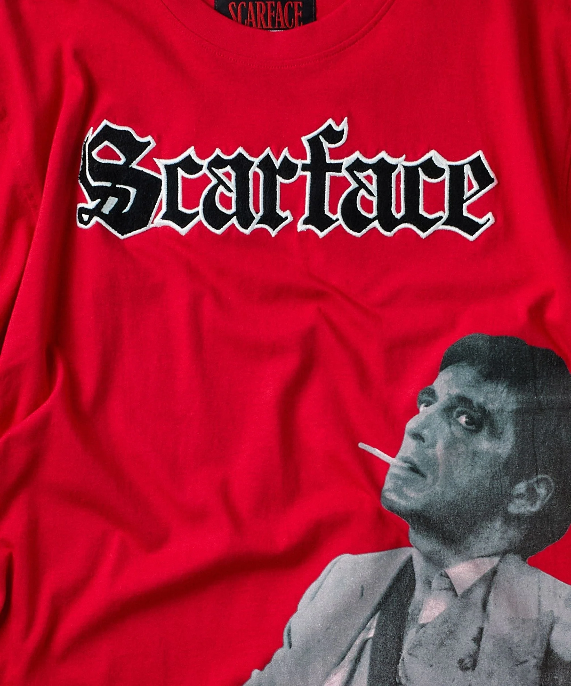 Scarface Old English Short Sleeve Tee - Red - Image 3