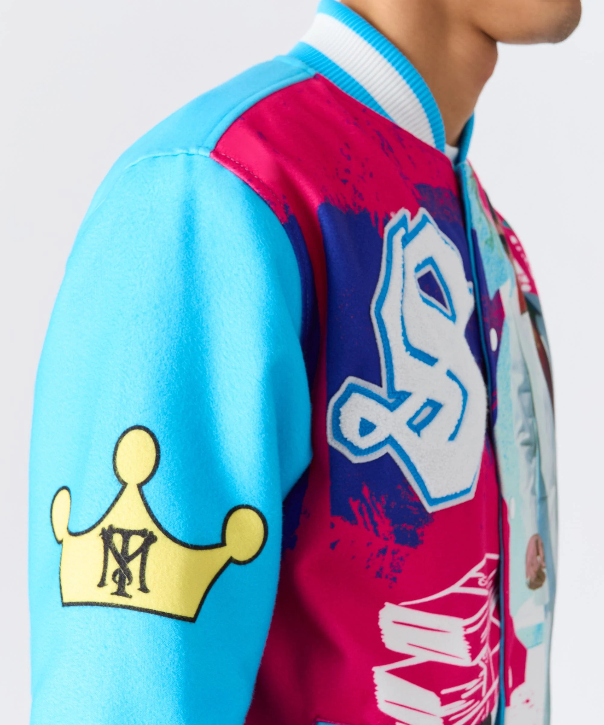 Scarface Retro Varsity Jacket - Blue - Image 5