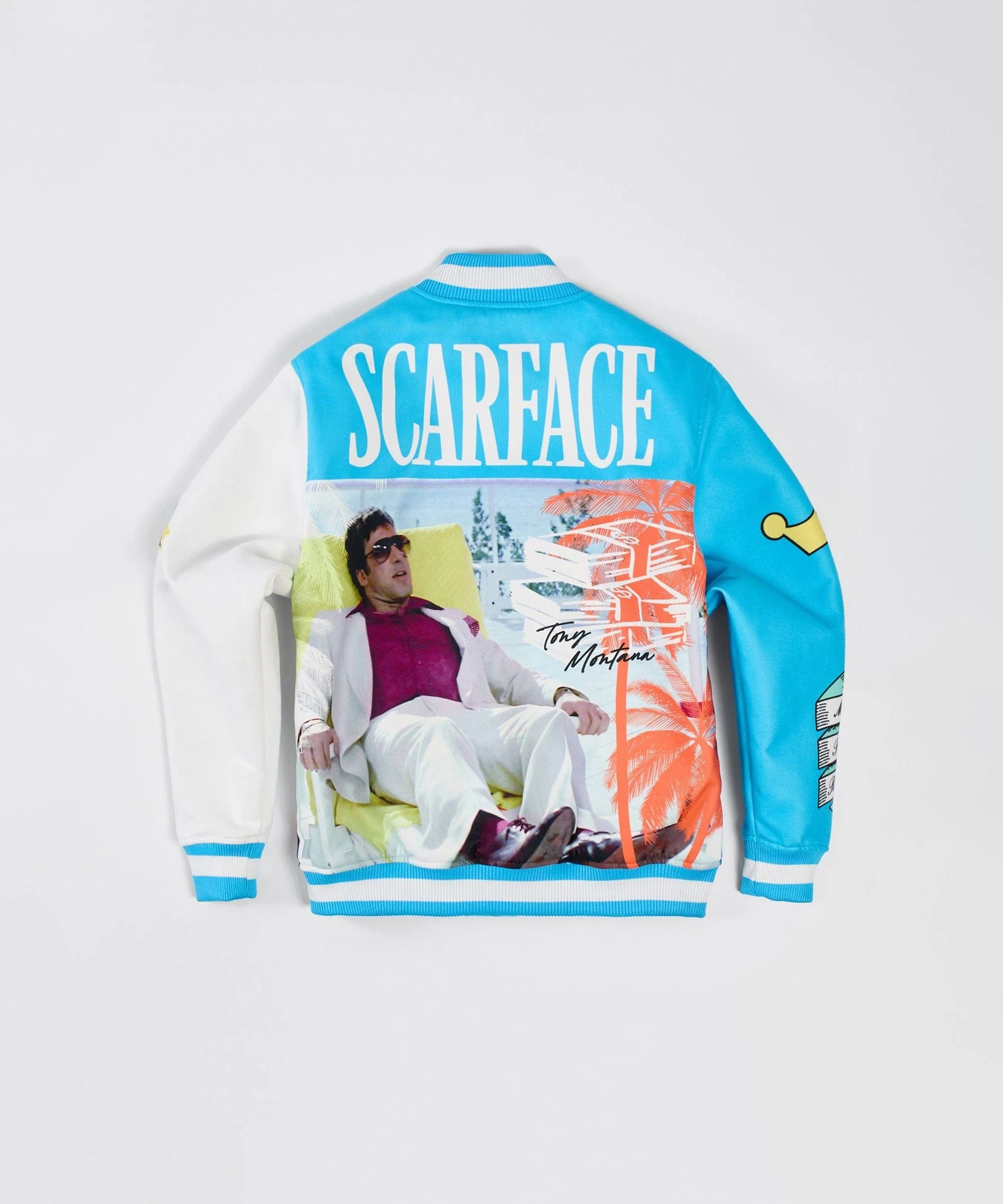 Scarface Retro Varsity Jacket - Blue - Image 6