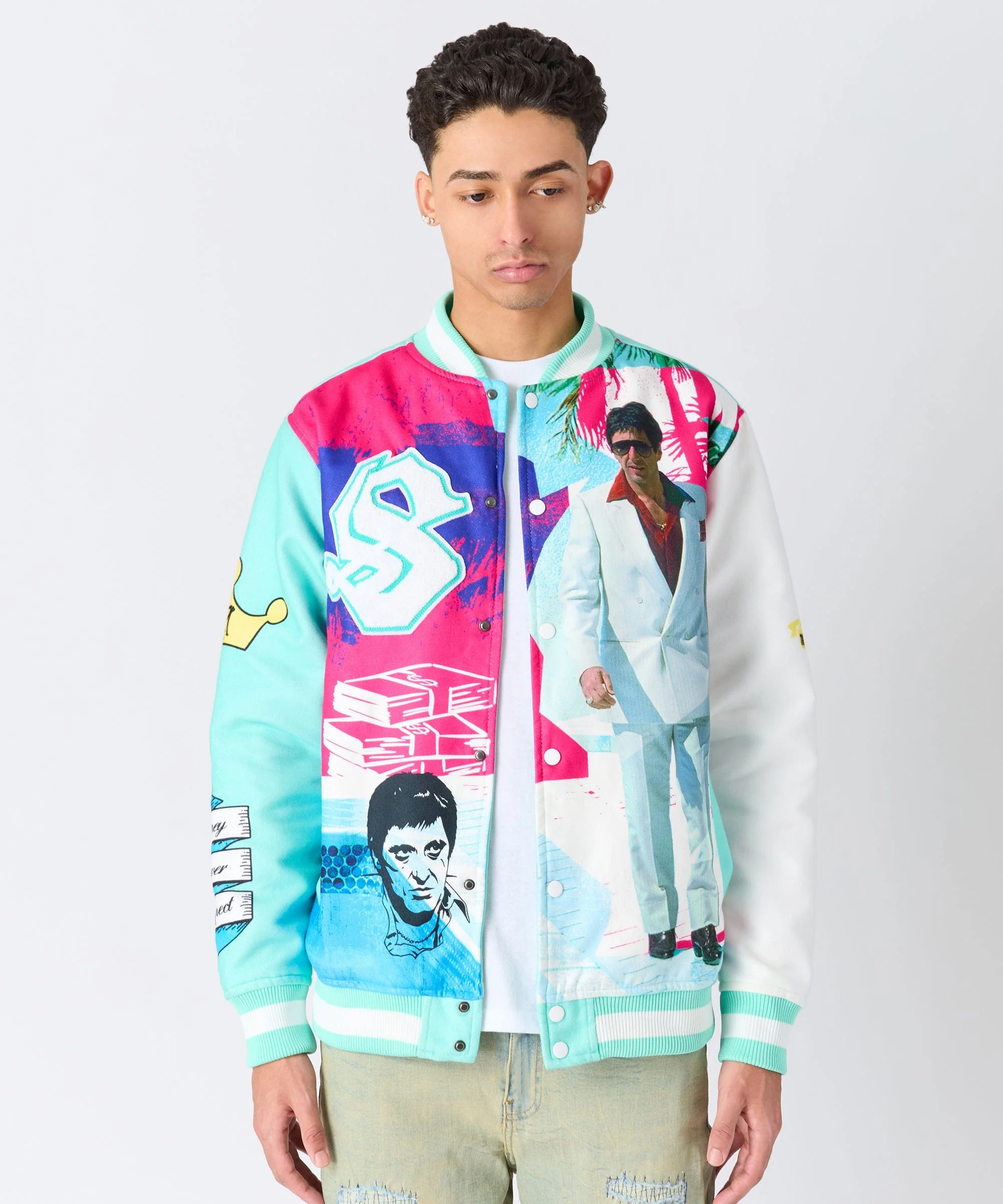 Scarface Retro Varsity Jacket - Multi - Image 2