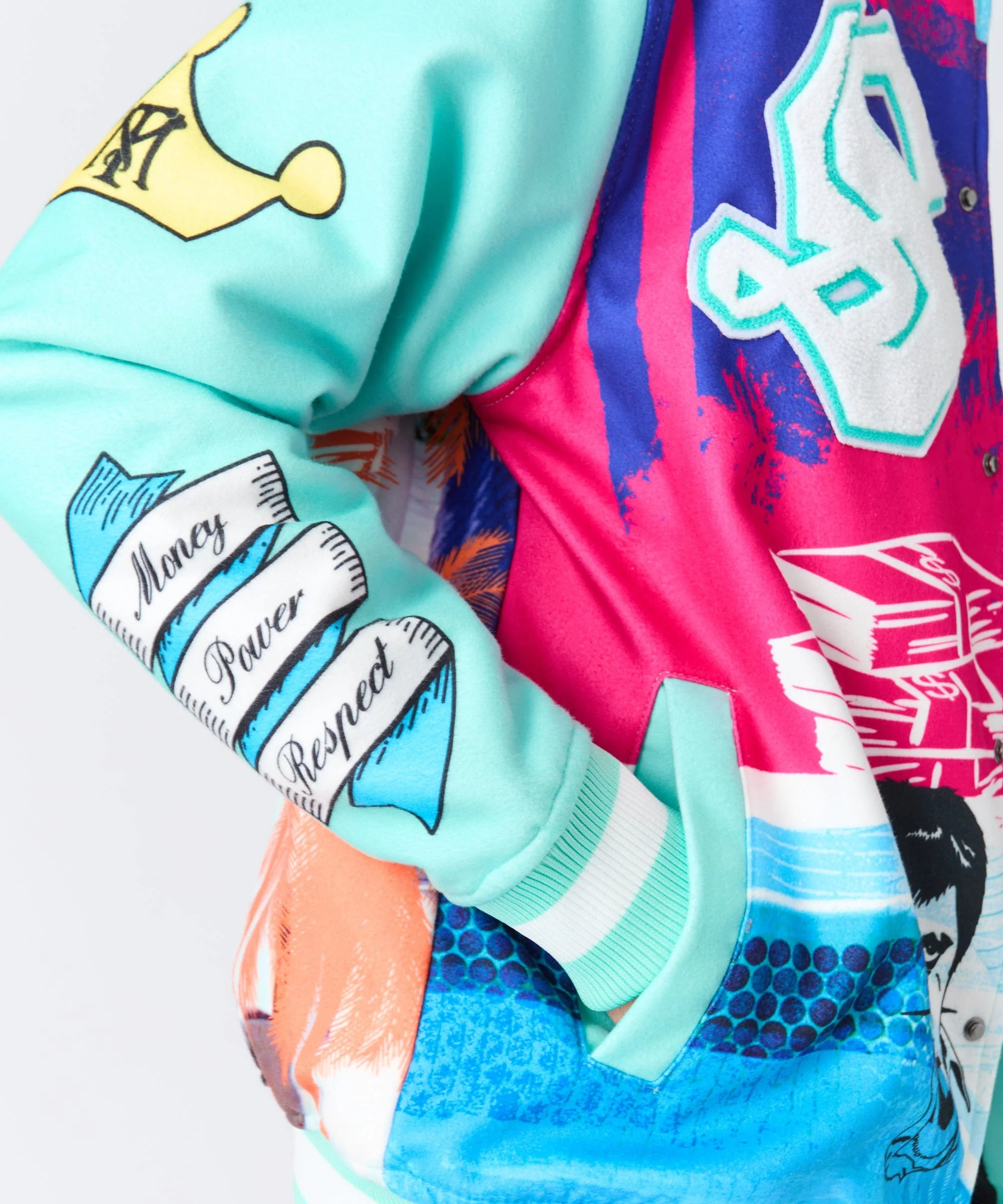 Scarface Retro Varsity Jacket - Multi - Image 3
