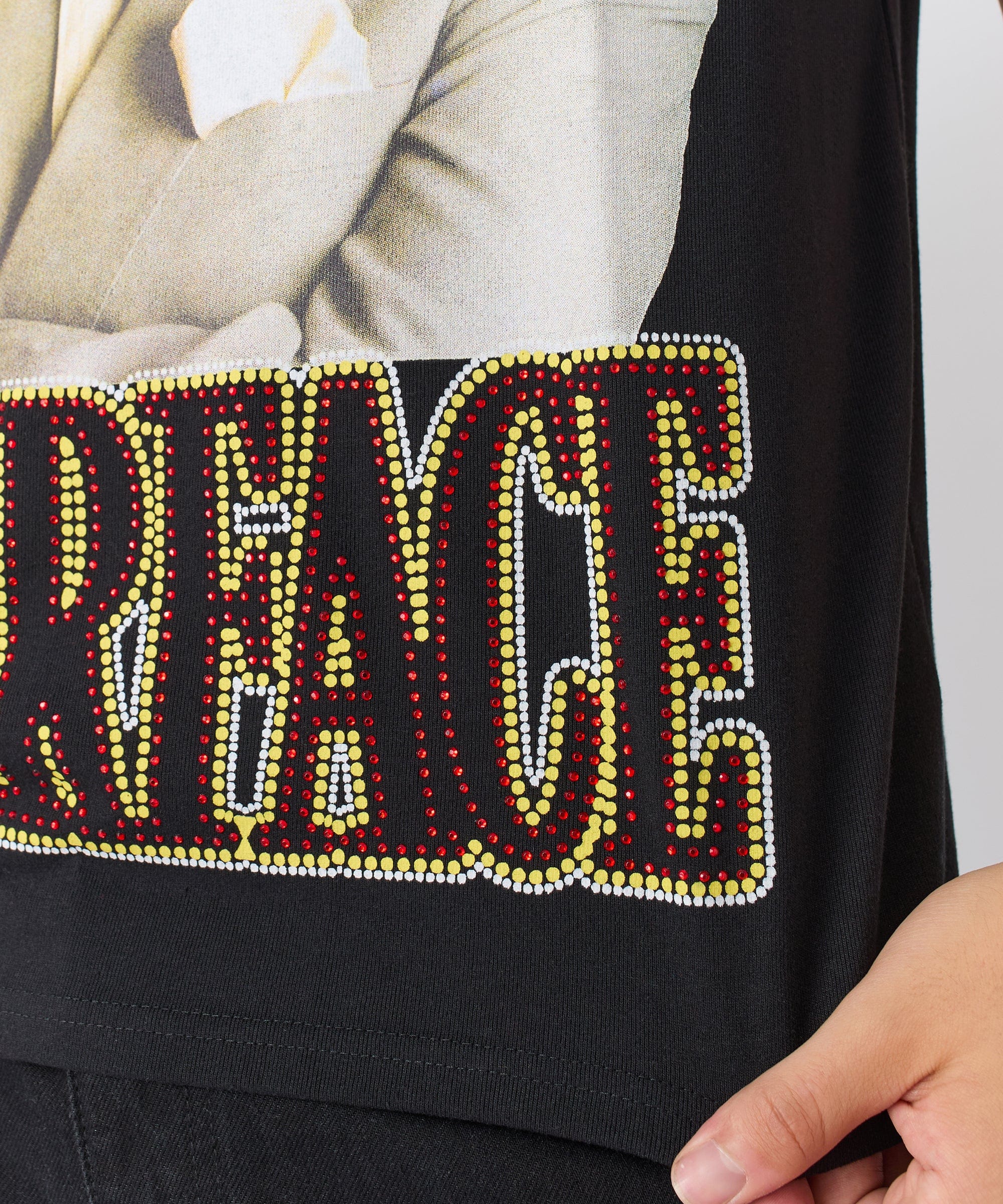 Scarface Rhinestone Short Sleeve Tee - Black - Image 4