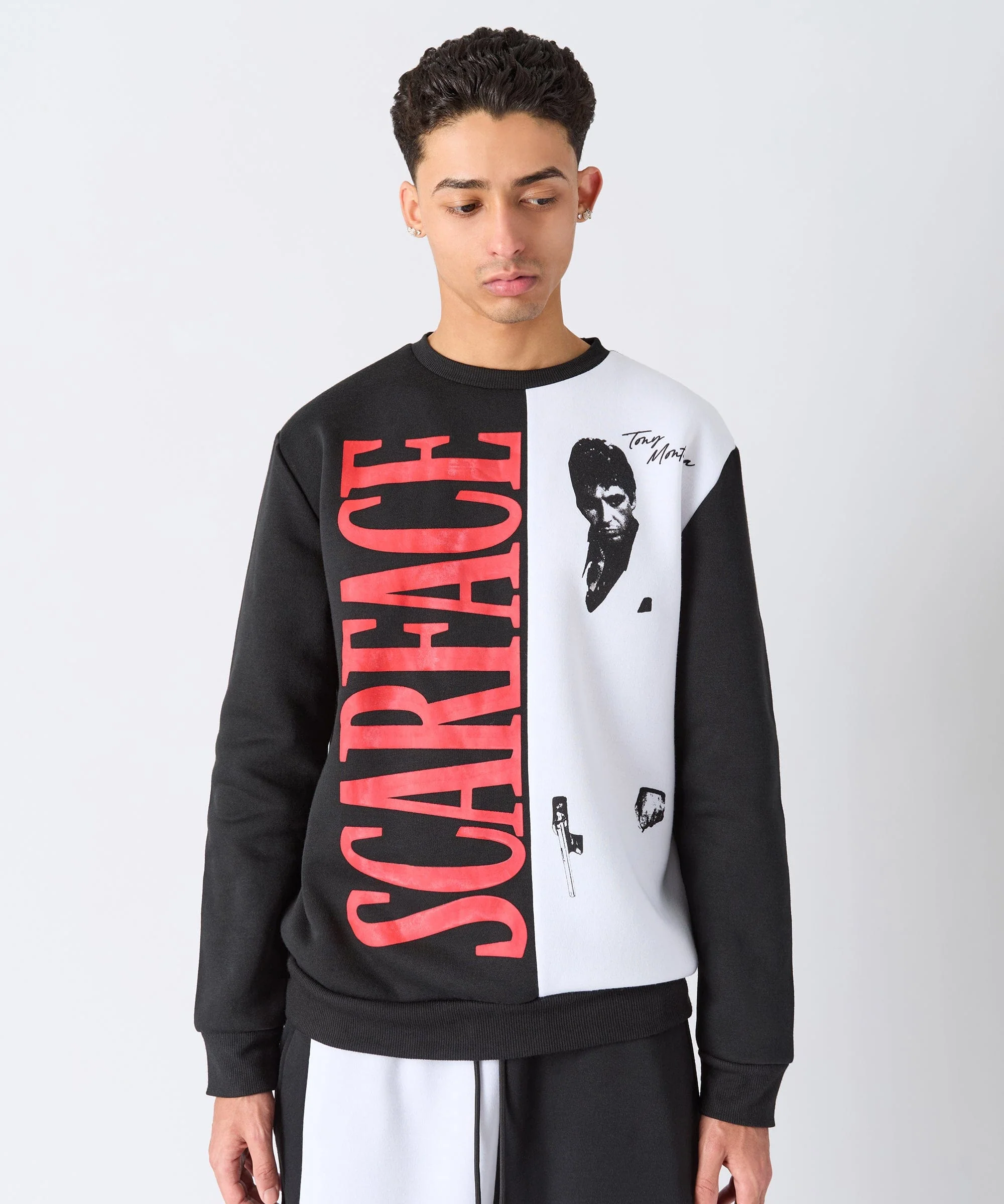 Scarface Split Long Sleeve Tee - Black - Image 2