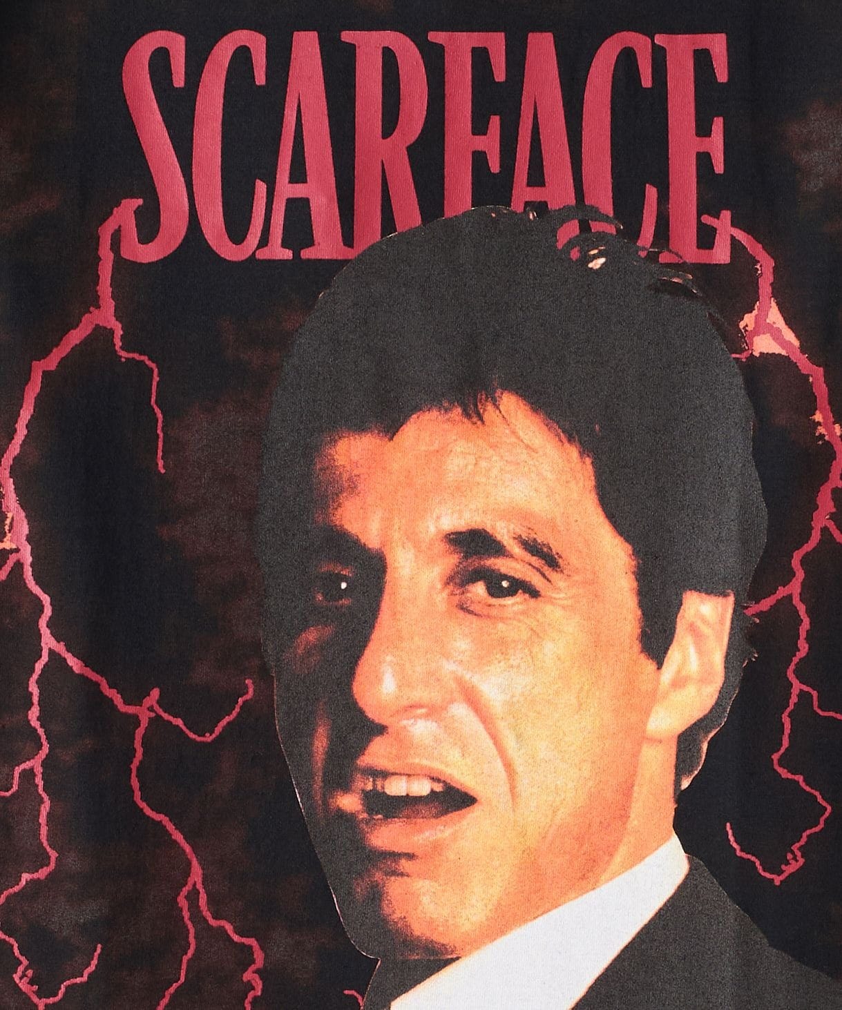 Scarface Tony Montana Front And Back Print Short Sleeve Tee - Black - Image 3