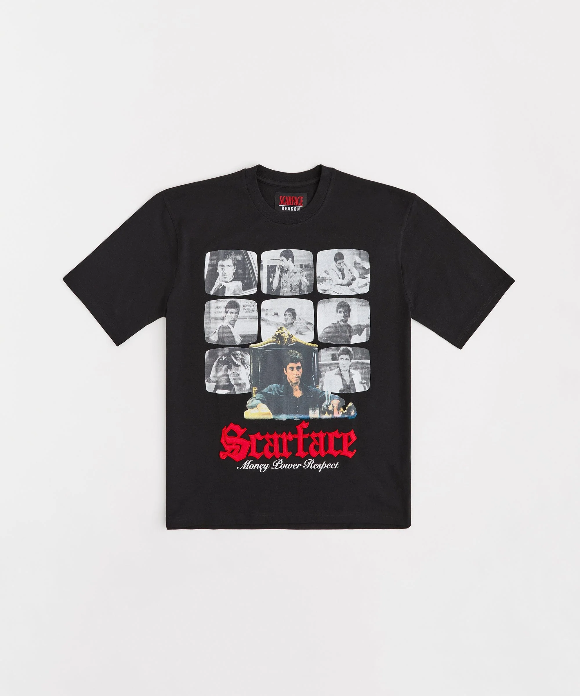 Scarface Money Embroidered Short Sleeve Tee - Black