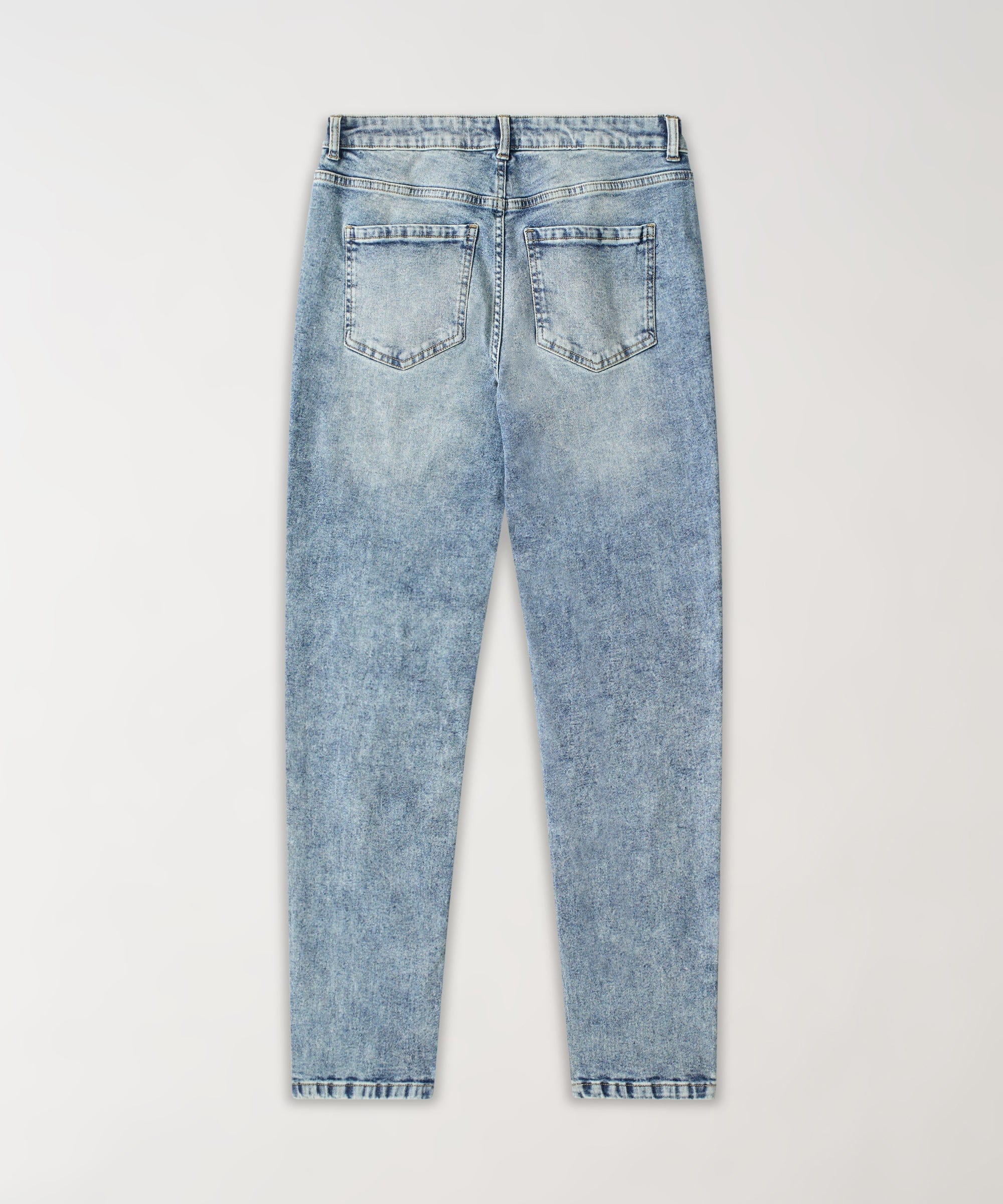 Rip And Repair Light Wash Denim Jeans - Blue - Image 3