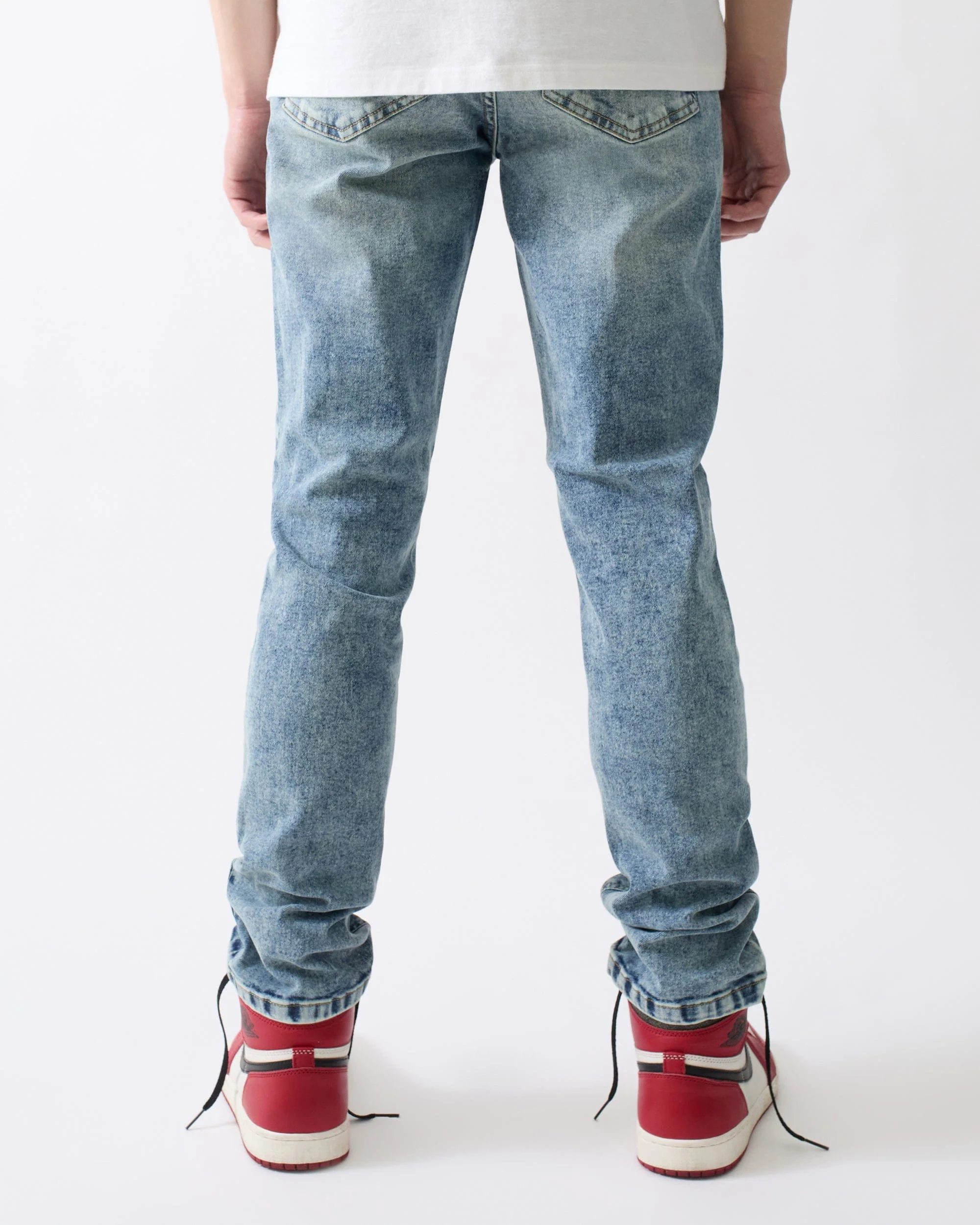 Rip And Repair Light Wash Denim Jeans - Blue - Image 4