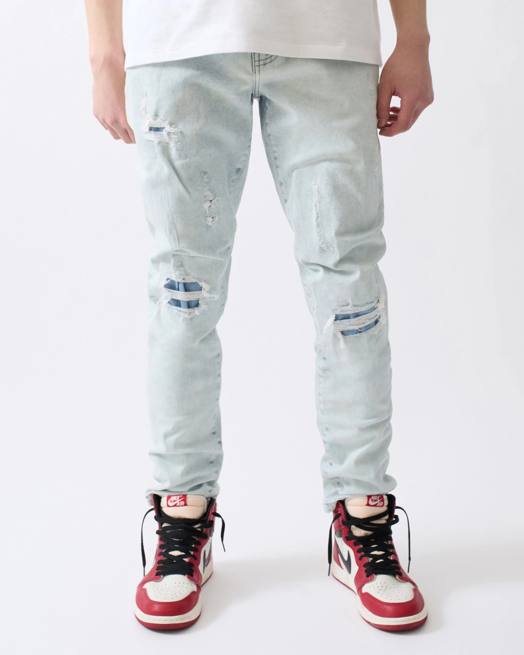 Rip And Repair Denim Pants - Blue