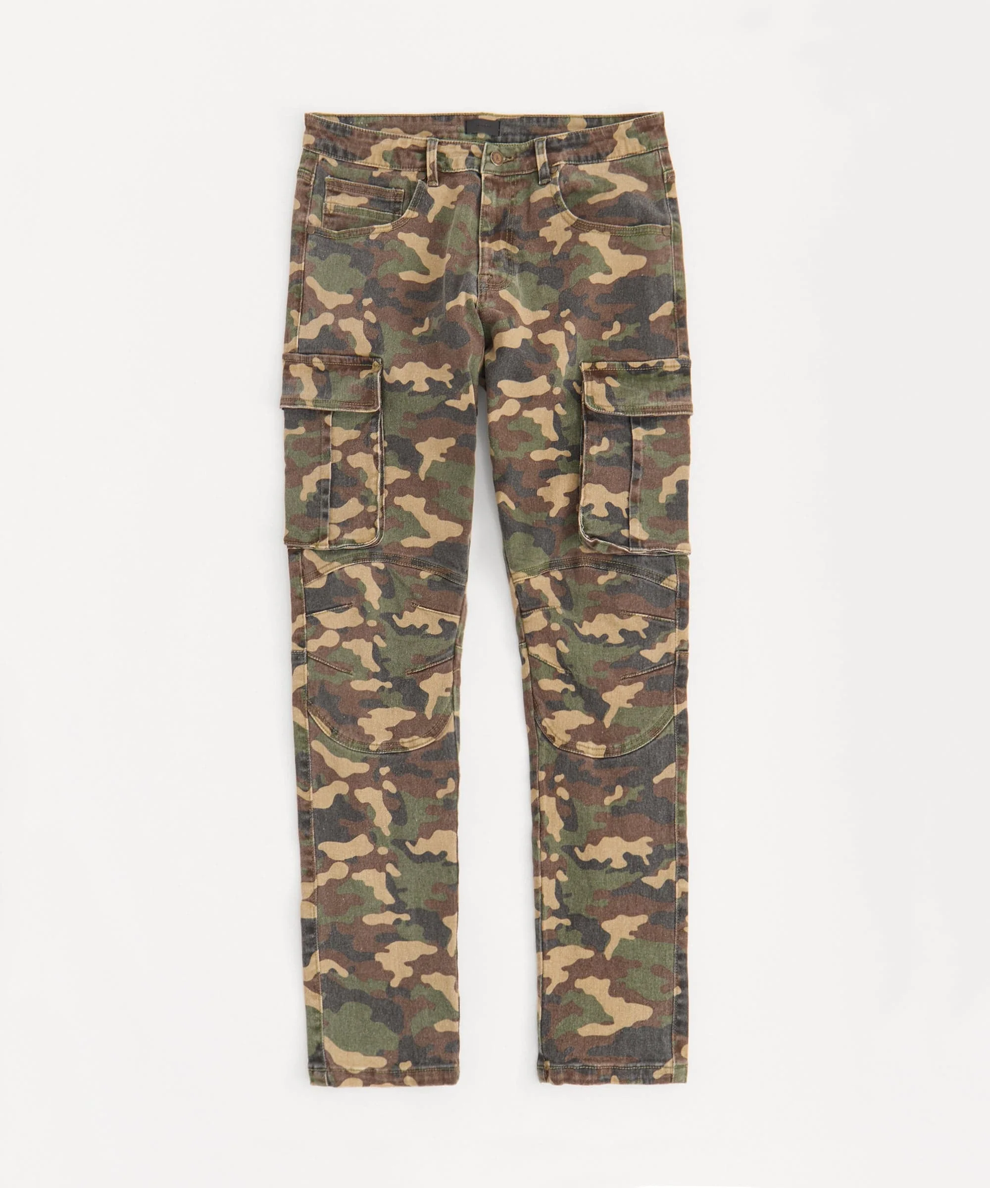 Cargo Fit Denim Pants - Camo