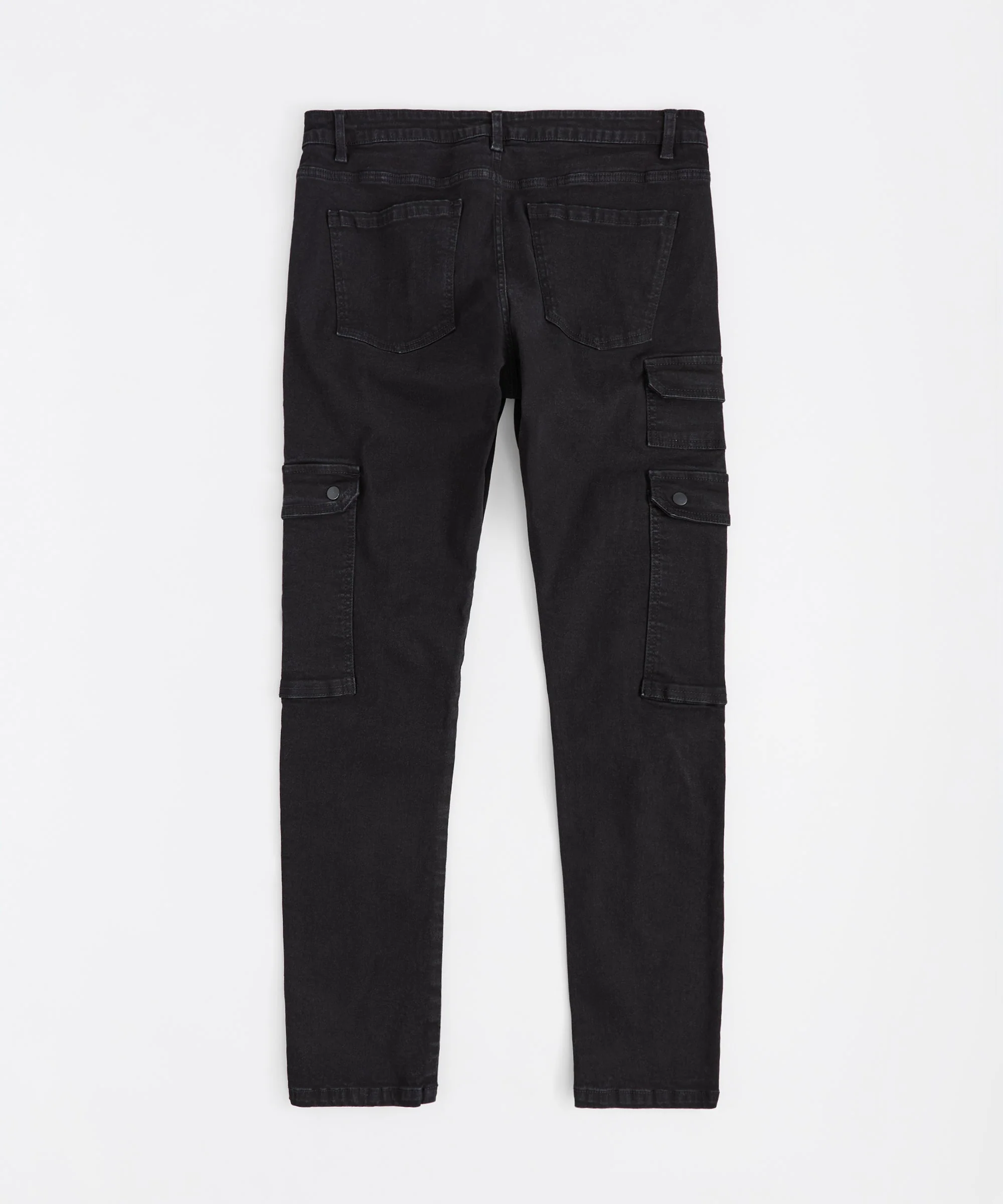 Rip And Repair Cargo Denim Jeans - Black - Image 3