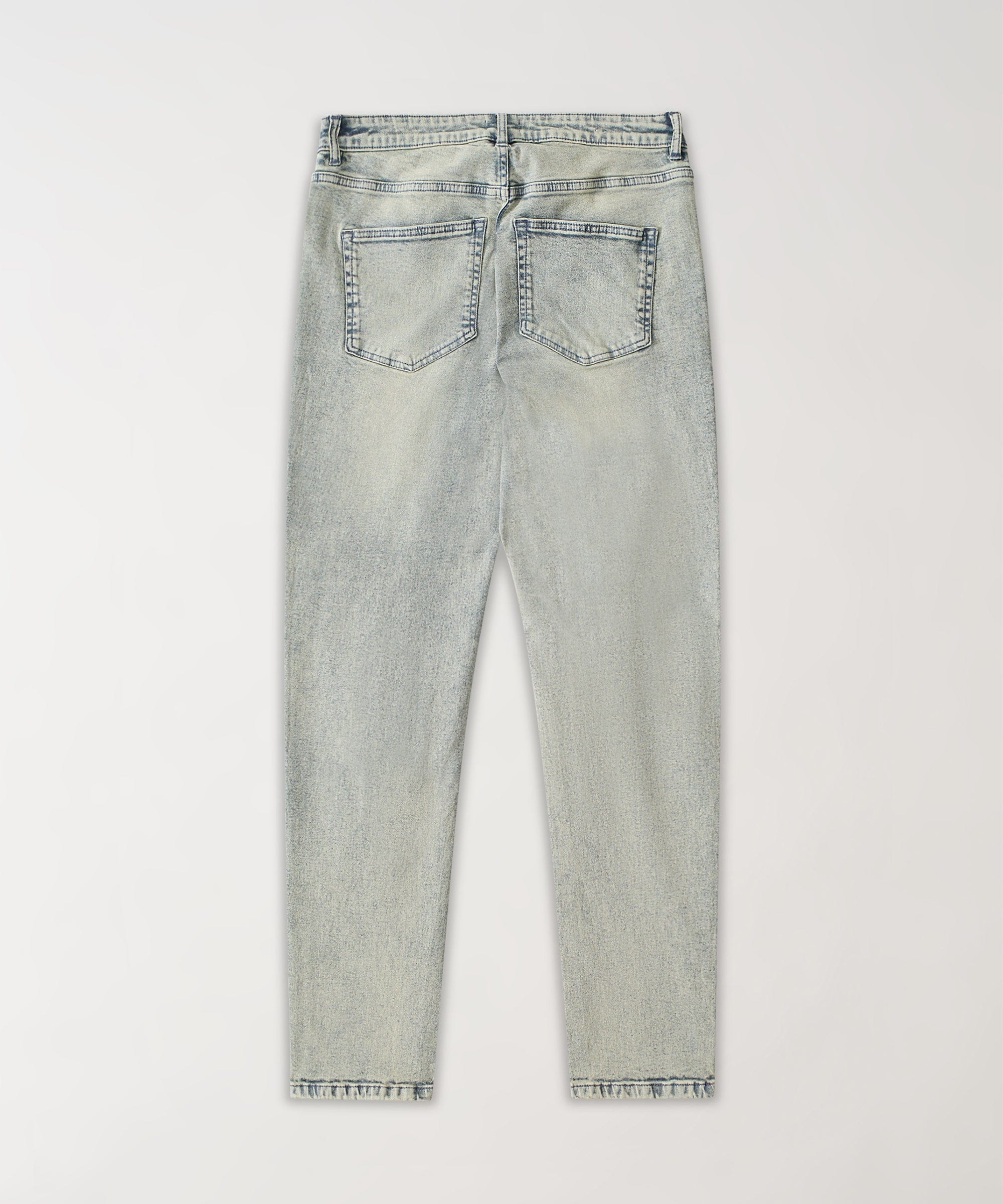 Ripped And Repaired Denim Jeans - Blue - Image 3