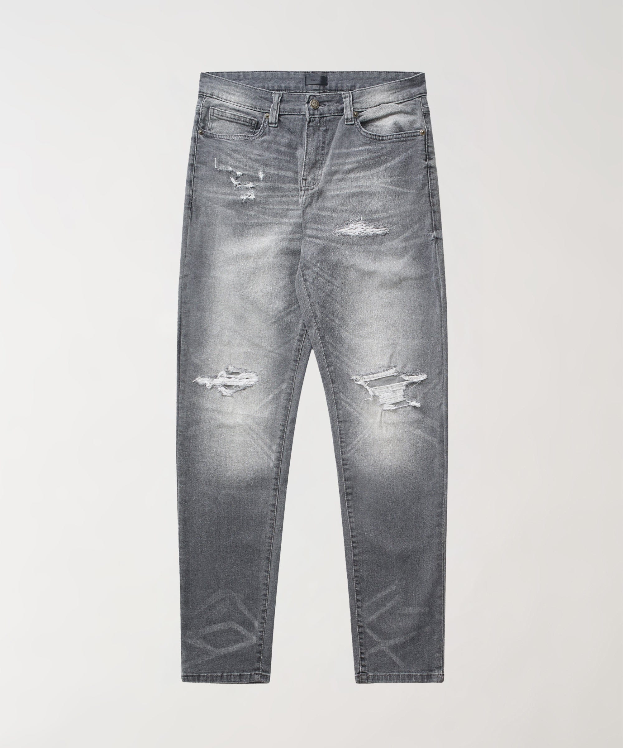 Rip and Repair Denim Jeans - Grey - Image 2