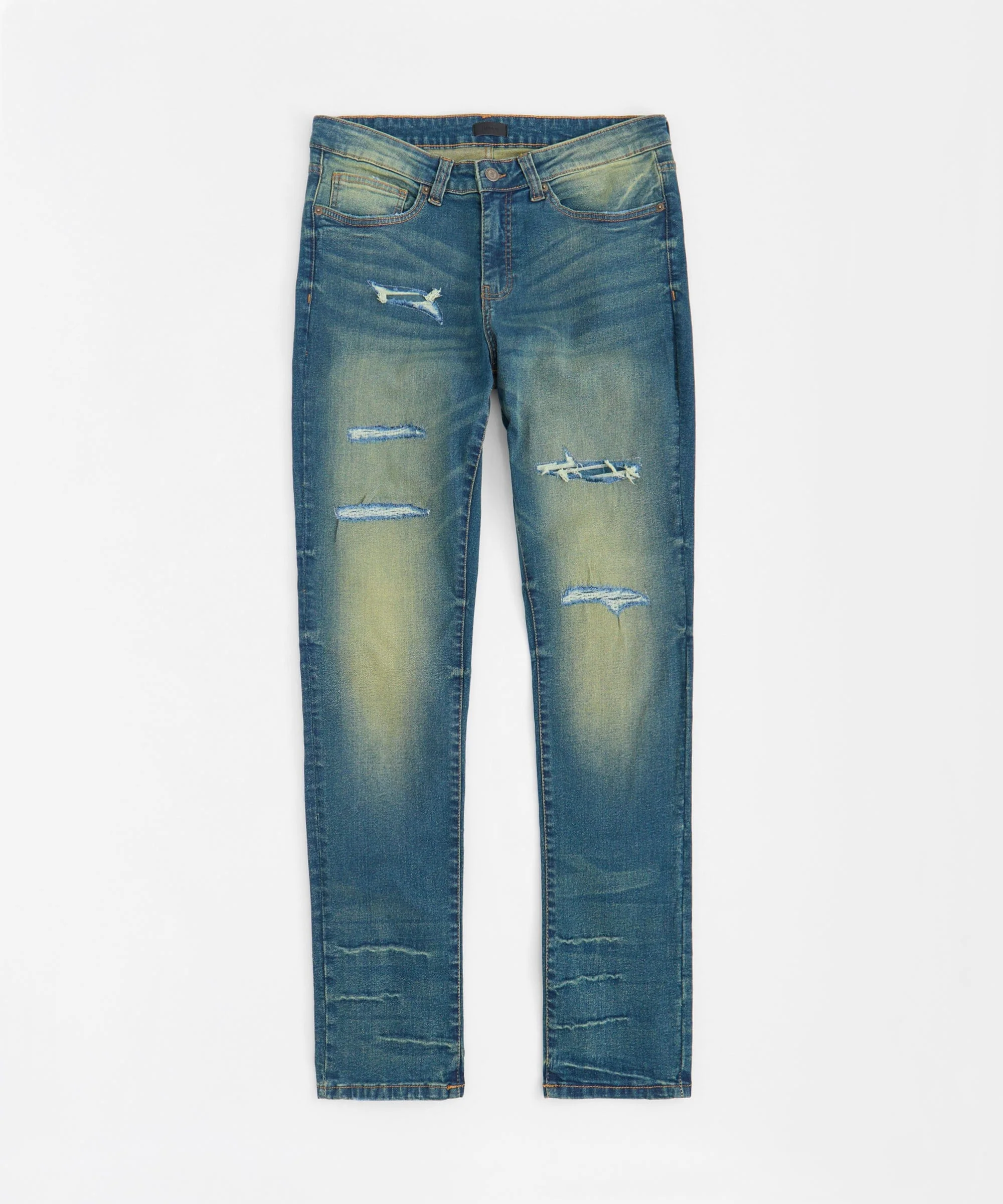 Rip and Repair Denim Jeans - Vintage Blue - Image 3