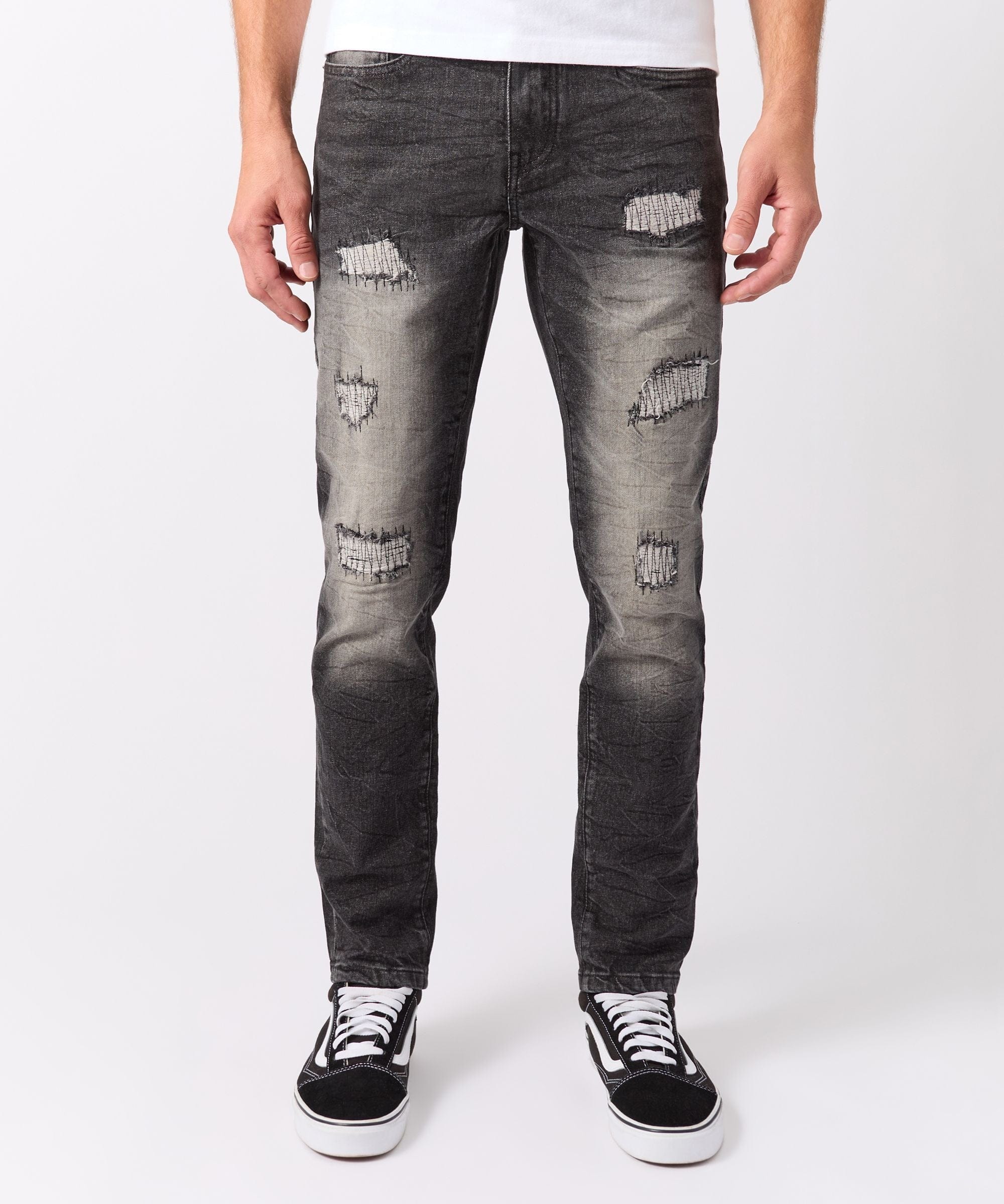 Smokey Distressed Denim Jeans - Grey