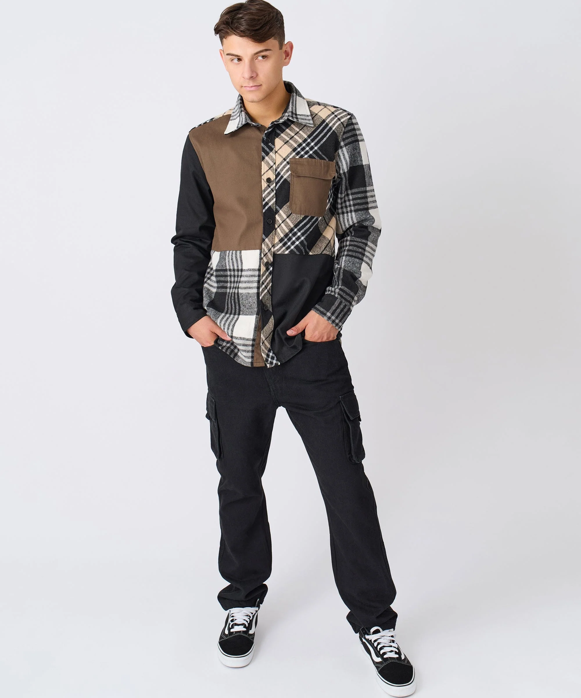 Snakes Flannel Long Sleeve Shirt - Grey - Image 5