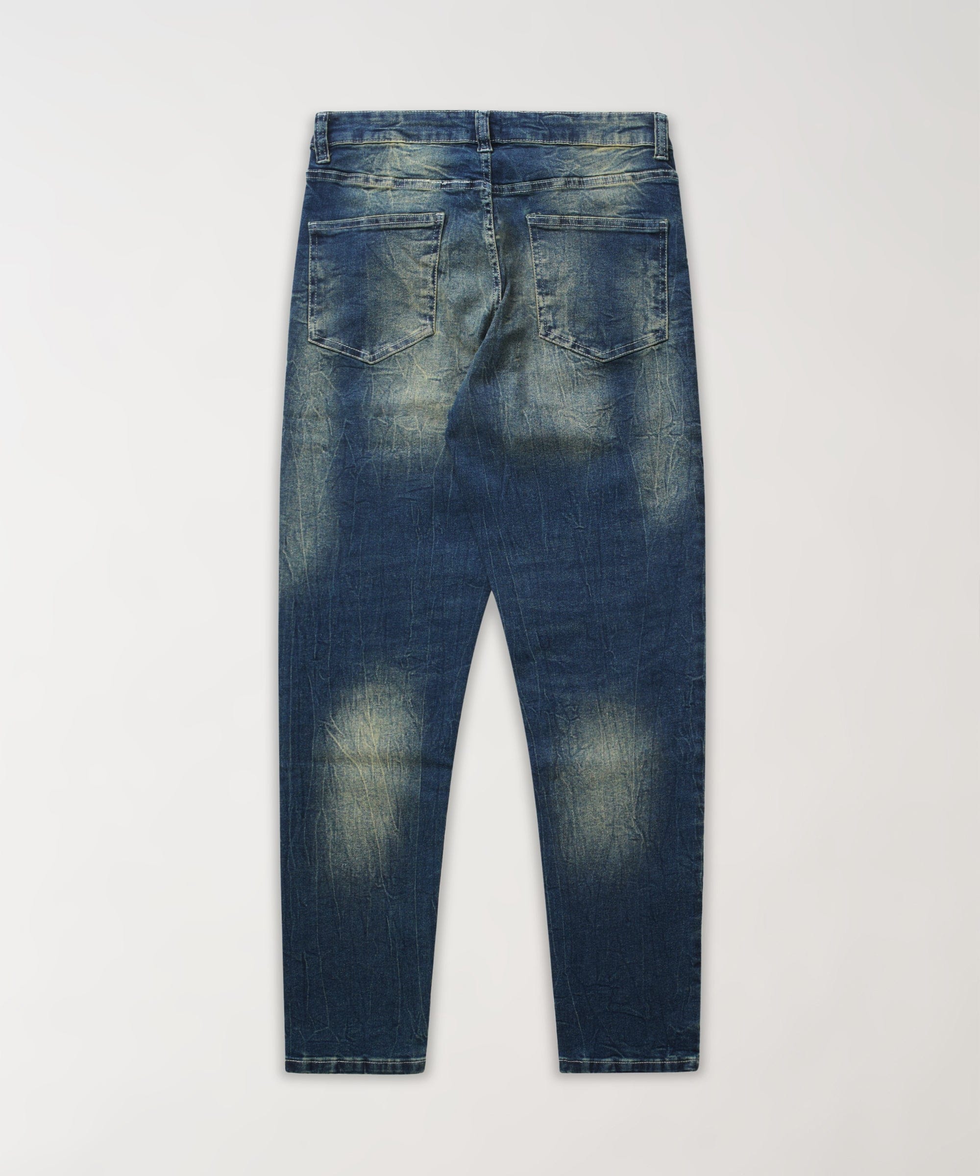 Stoned Out Rhinestone Denim Jeans - Dark Blue - Image 3