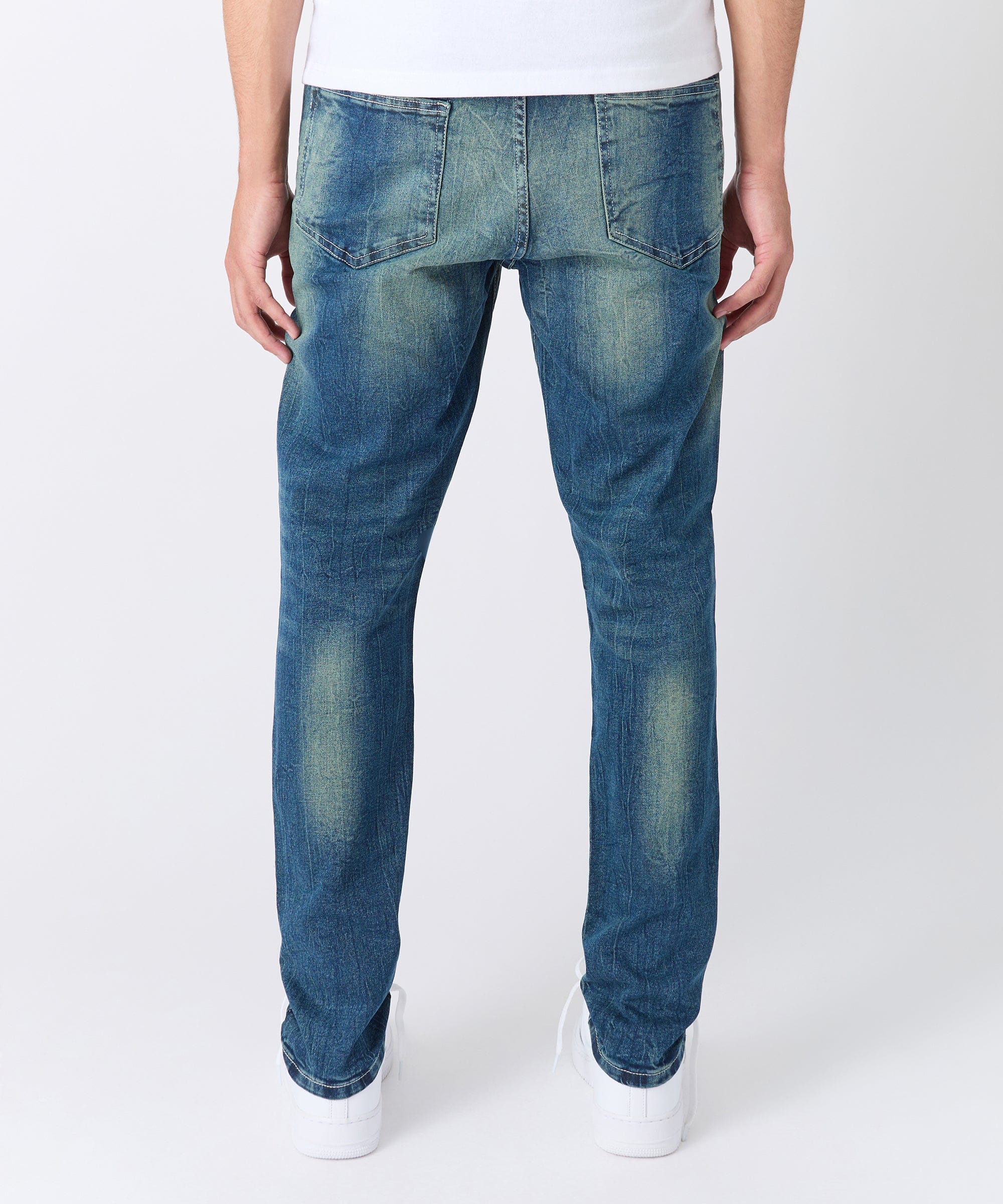 Stoned Out Rhinestone Denim Jeans - Dark Blue - Image 5