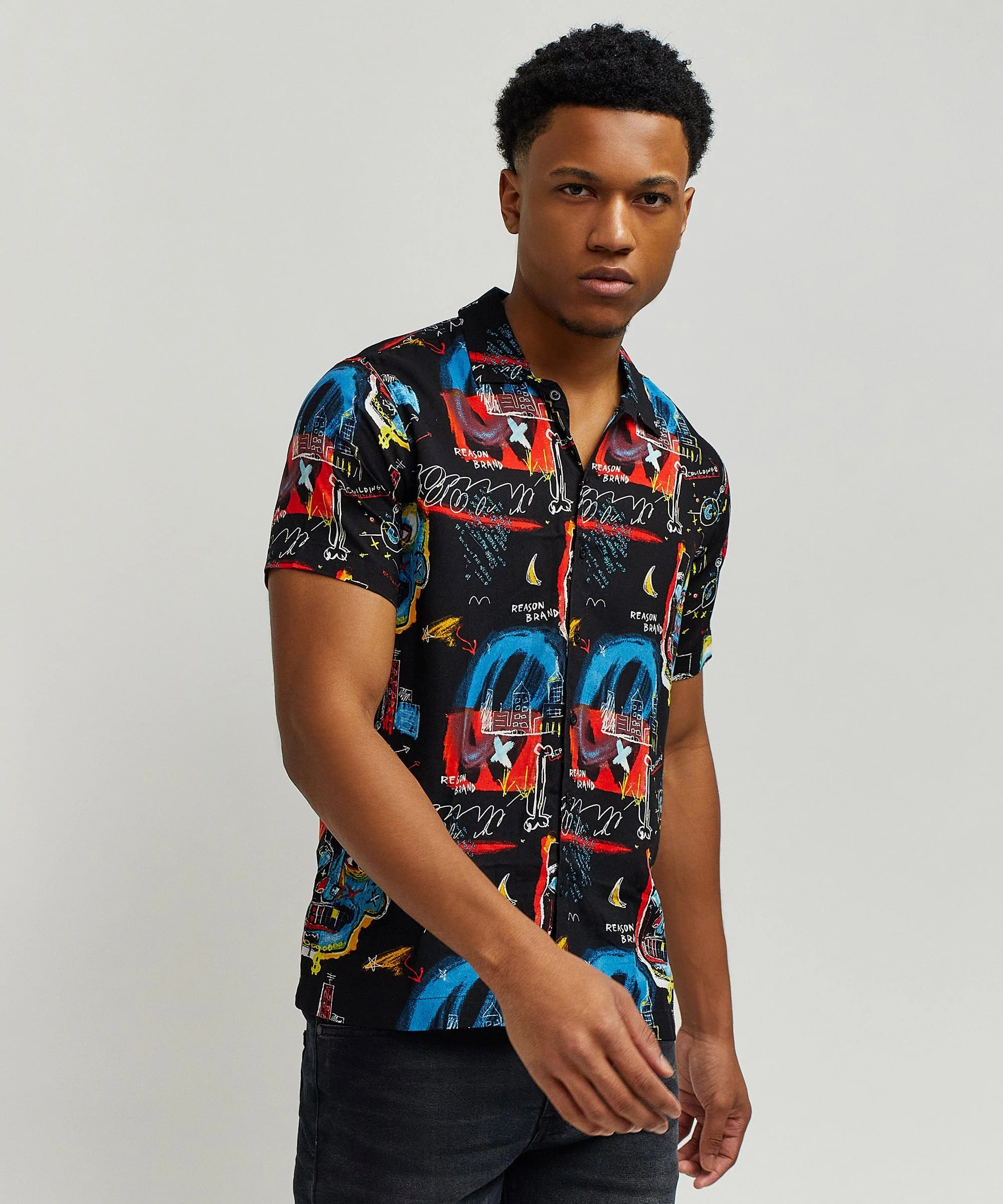 Street Art Allover Print Short Sleeve Shirt - Image 2