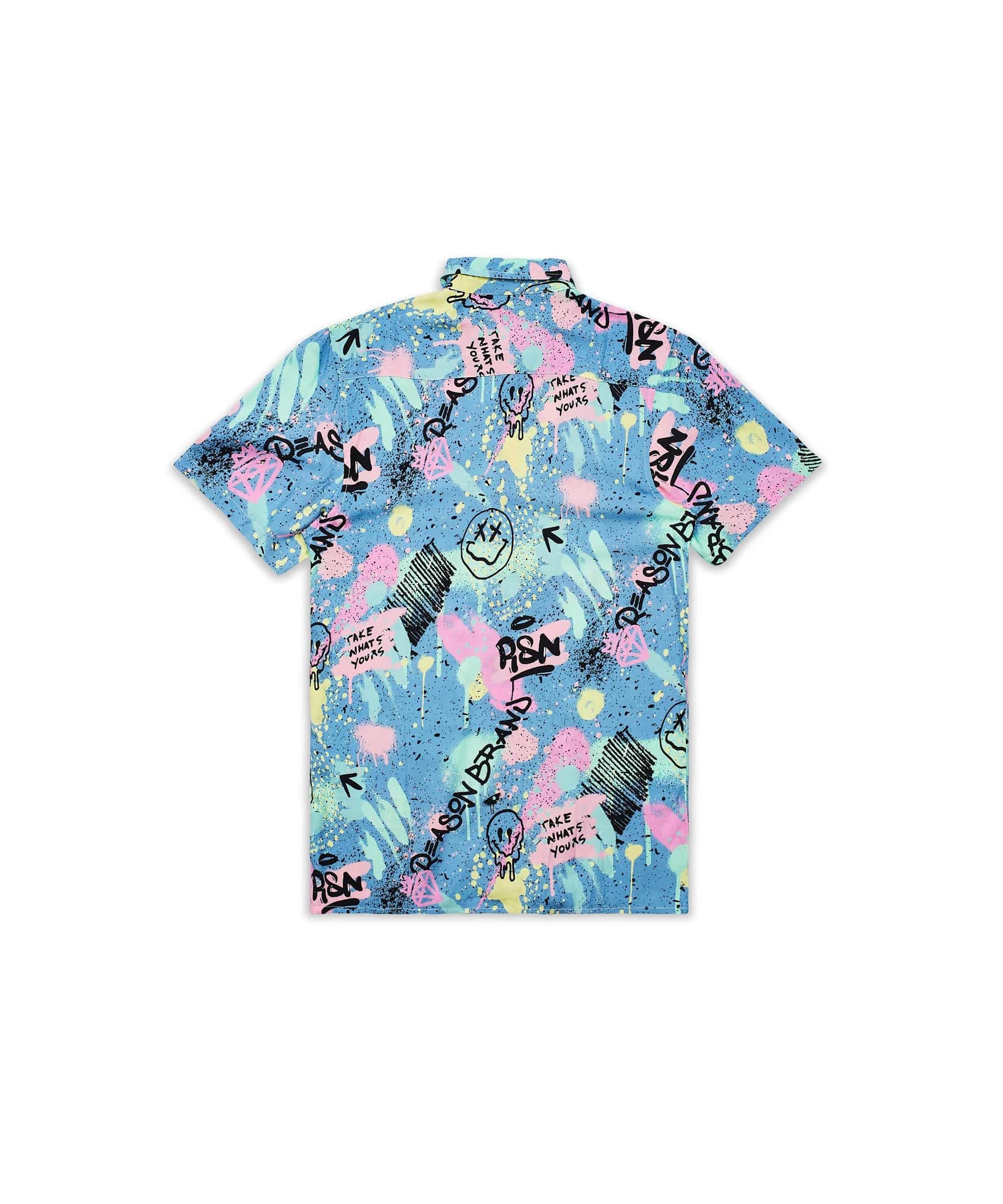 Technicolor Allover Print Short Sleeve Shirt - Image 4