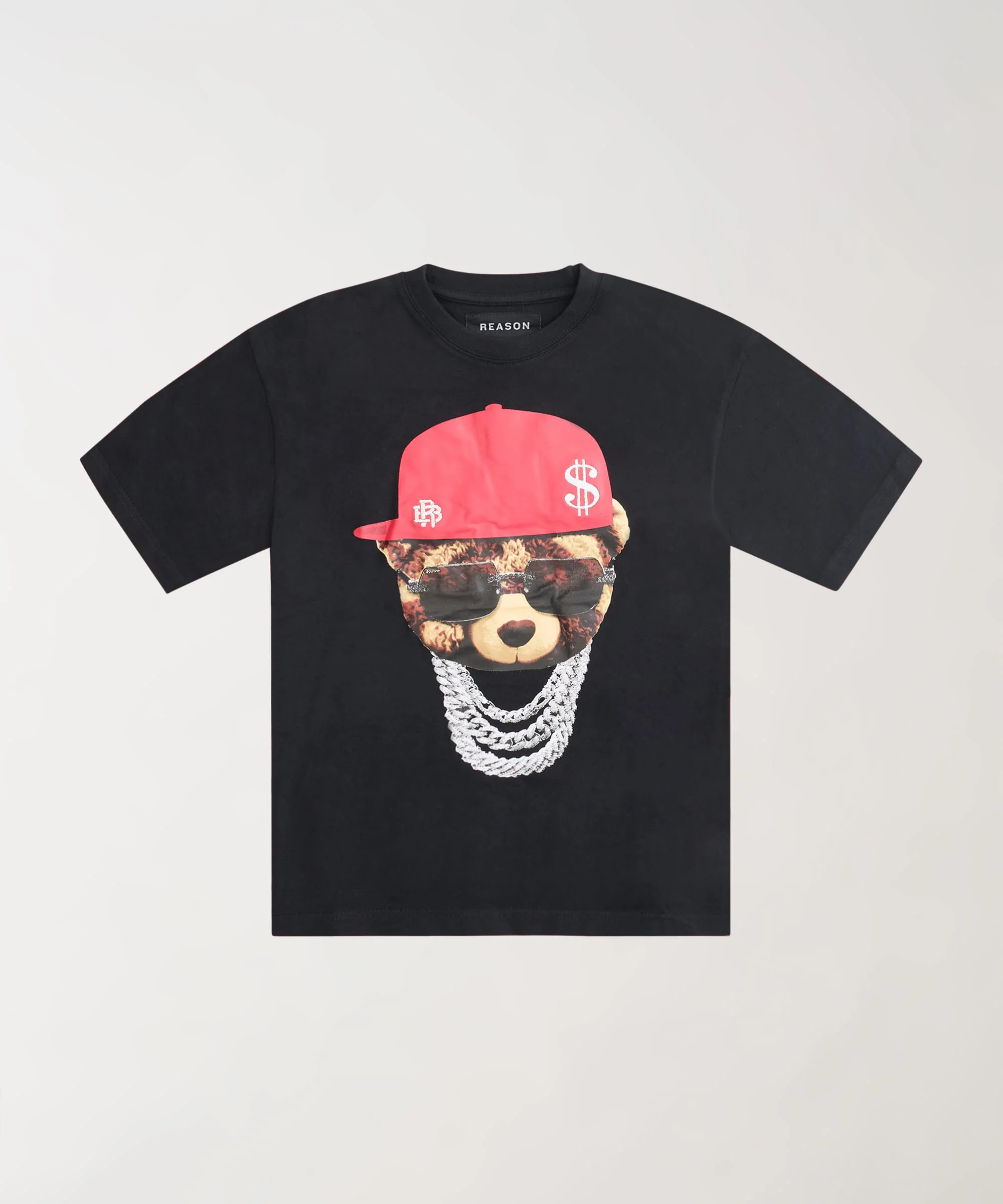 Teddy Rhinestones Heavyweight Short Sleeve Tee - Black