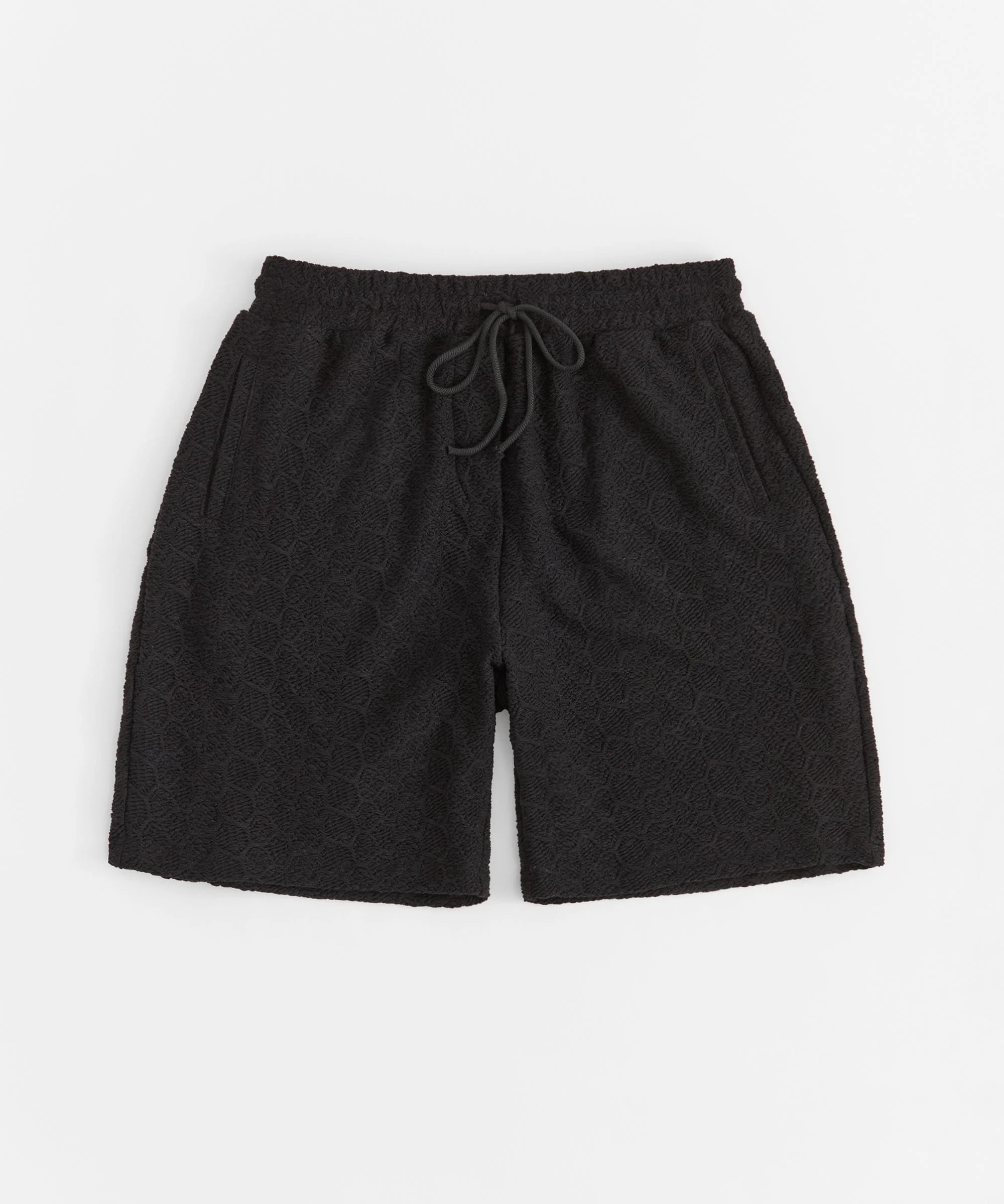Textured Honey Comb Short - Black