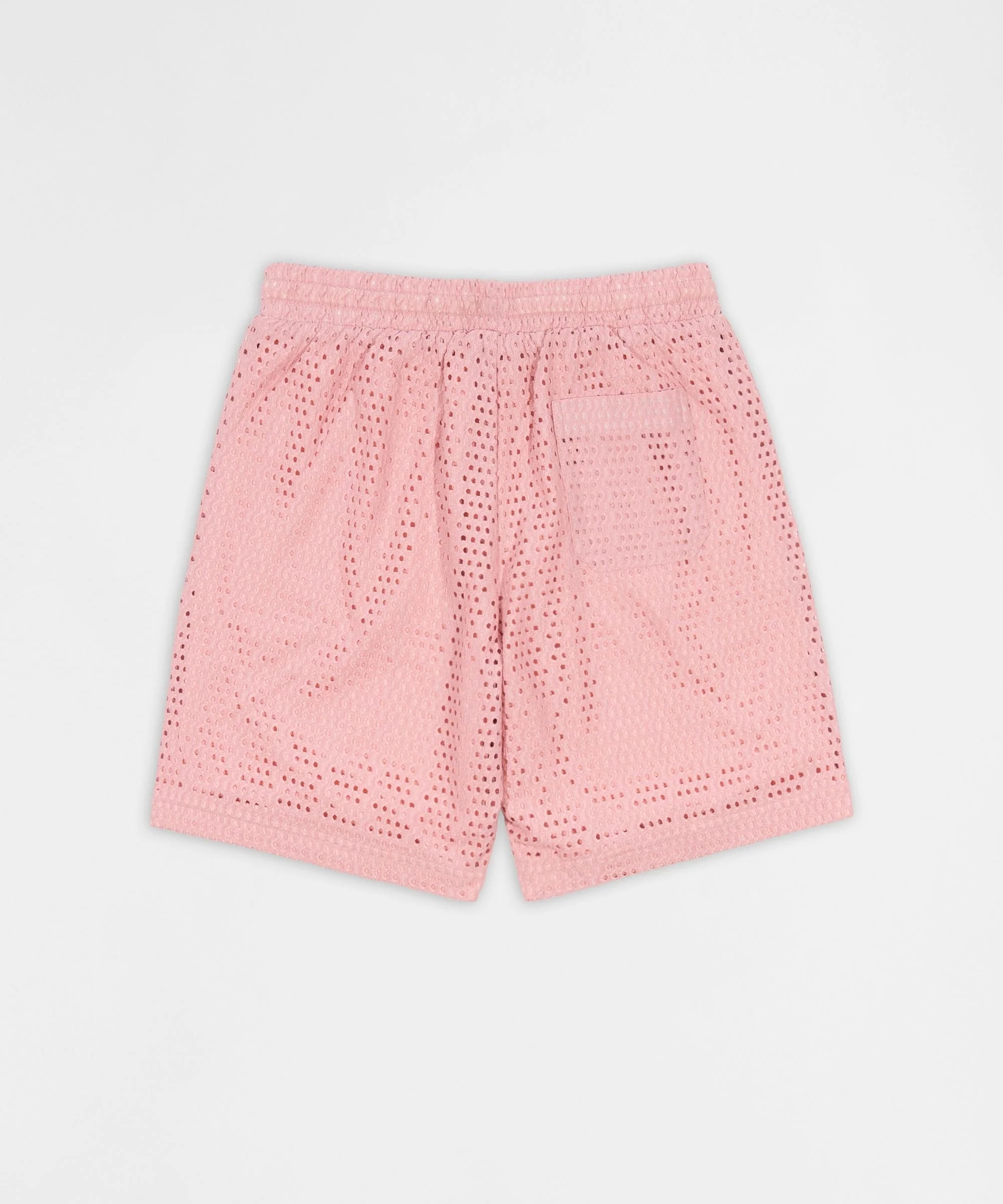 Textured Micro Hole Woven Short - Pink - Image 2