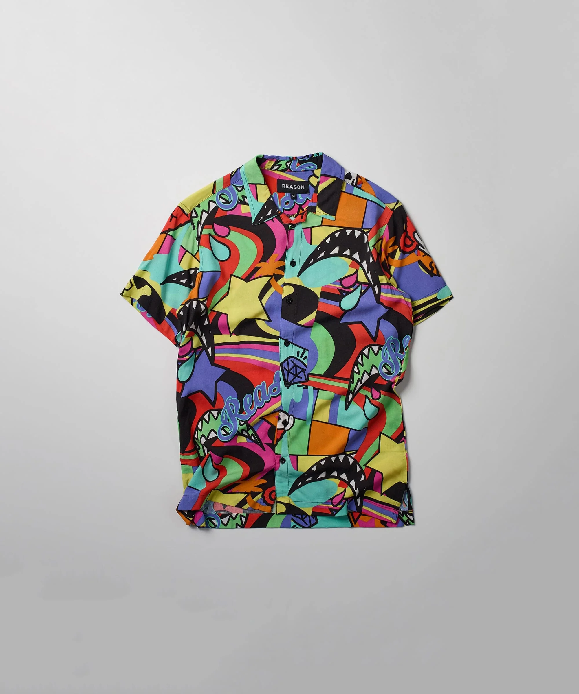 Trippy Star Allover Print Short Sleeve Shirt - Image 4