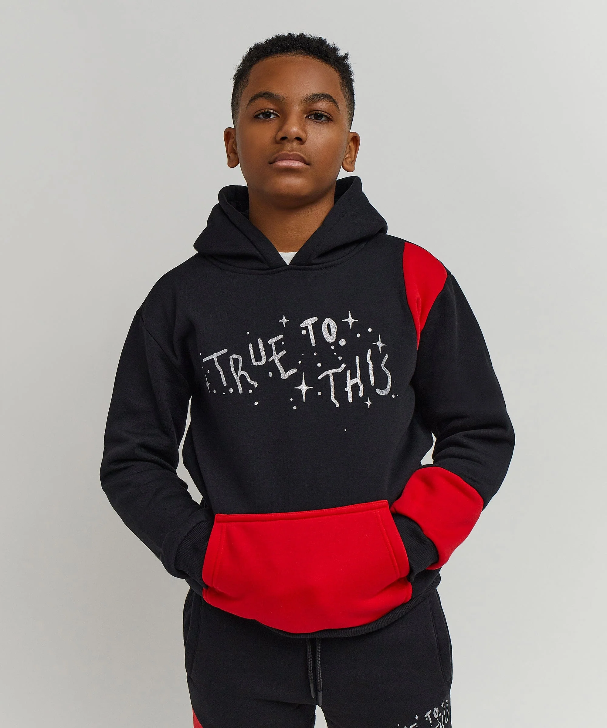 Kids True To This Back Print Hoodie - Image 6
