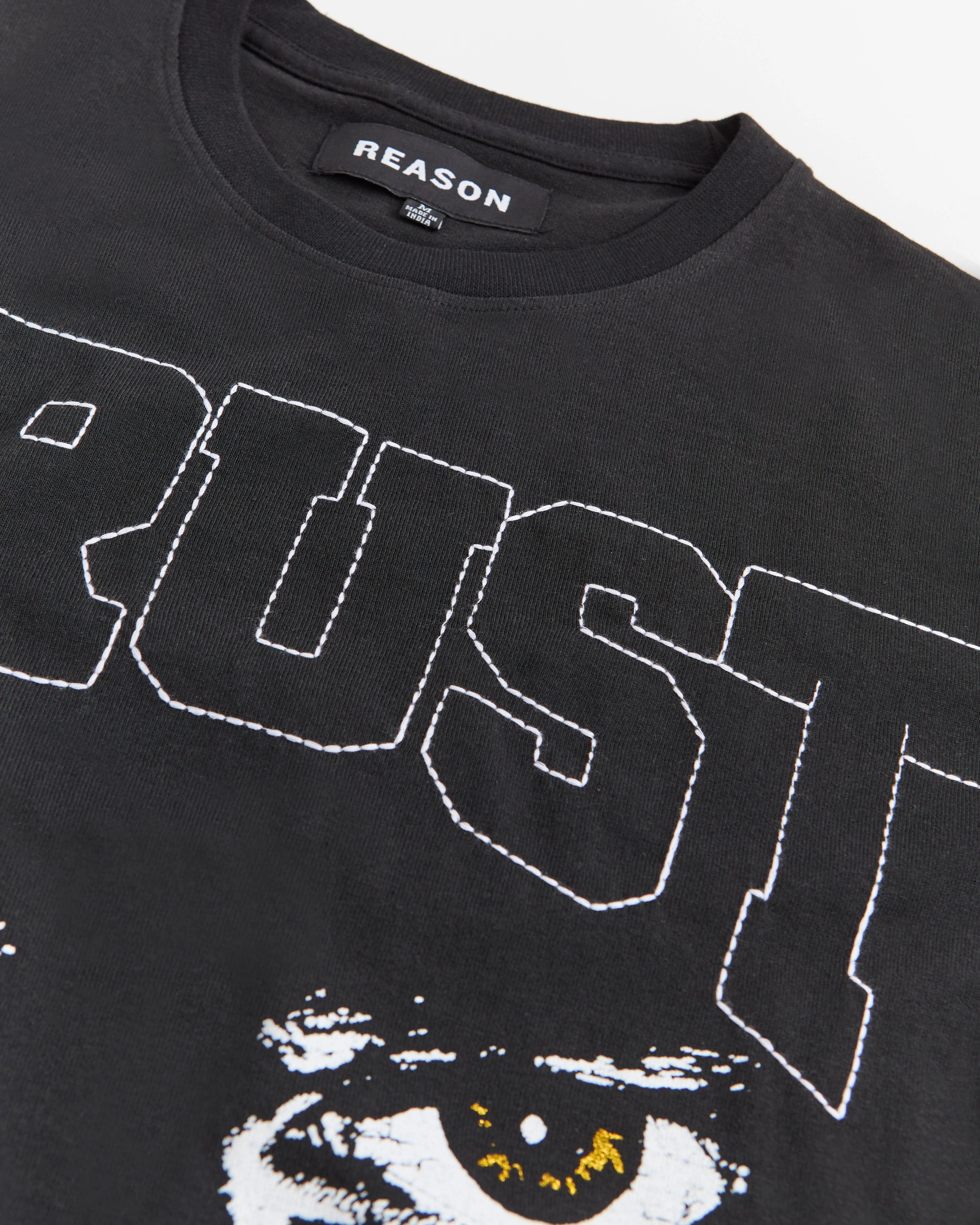 Trust No One Patched Short Sleeve Tee - Black - Image 4
